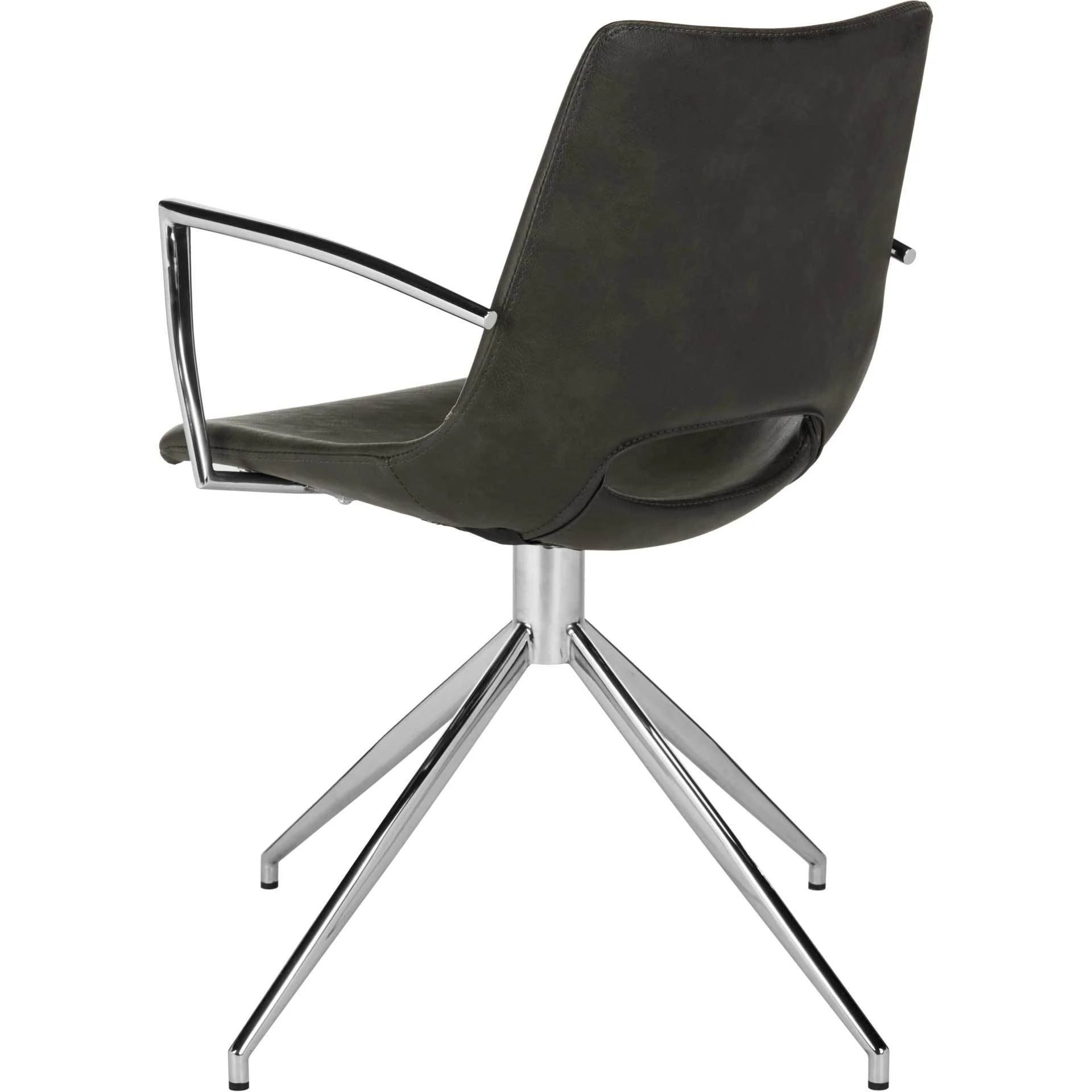 Dalton Leather Swivel Arm Chair - Image 5