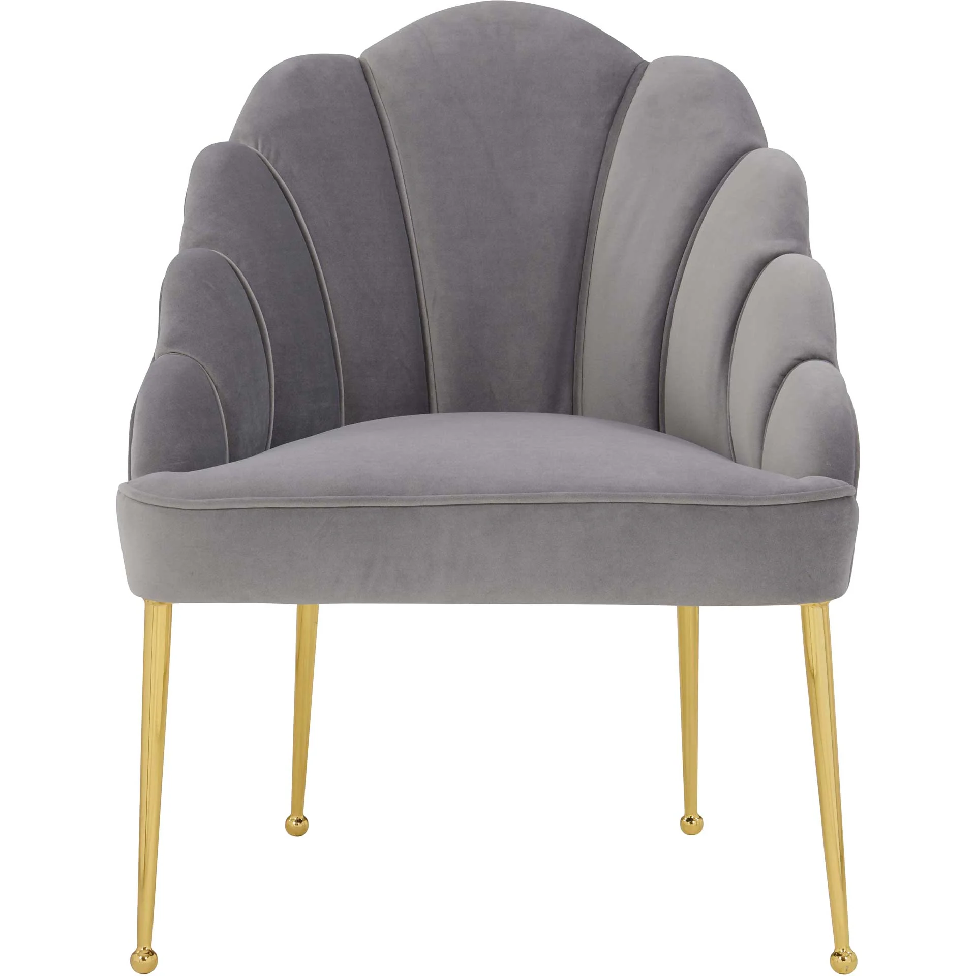 Dalton Velvet Chair Gray - Image 2