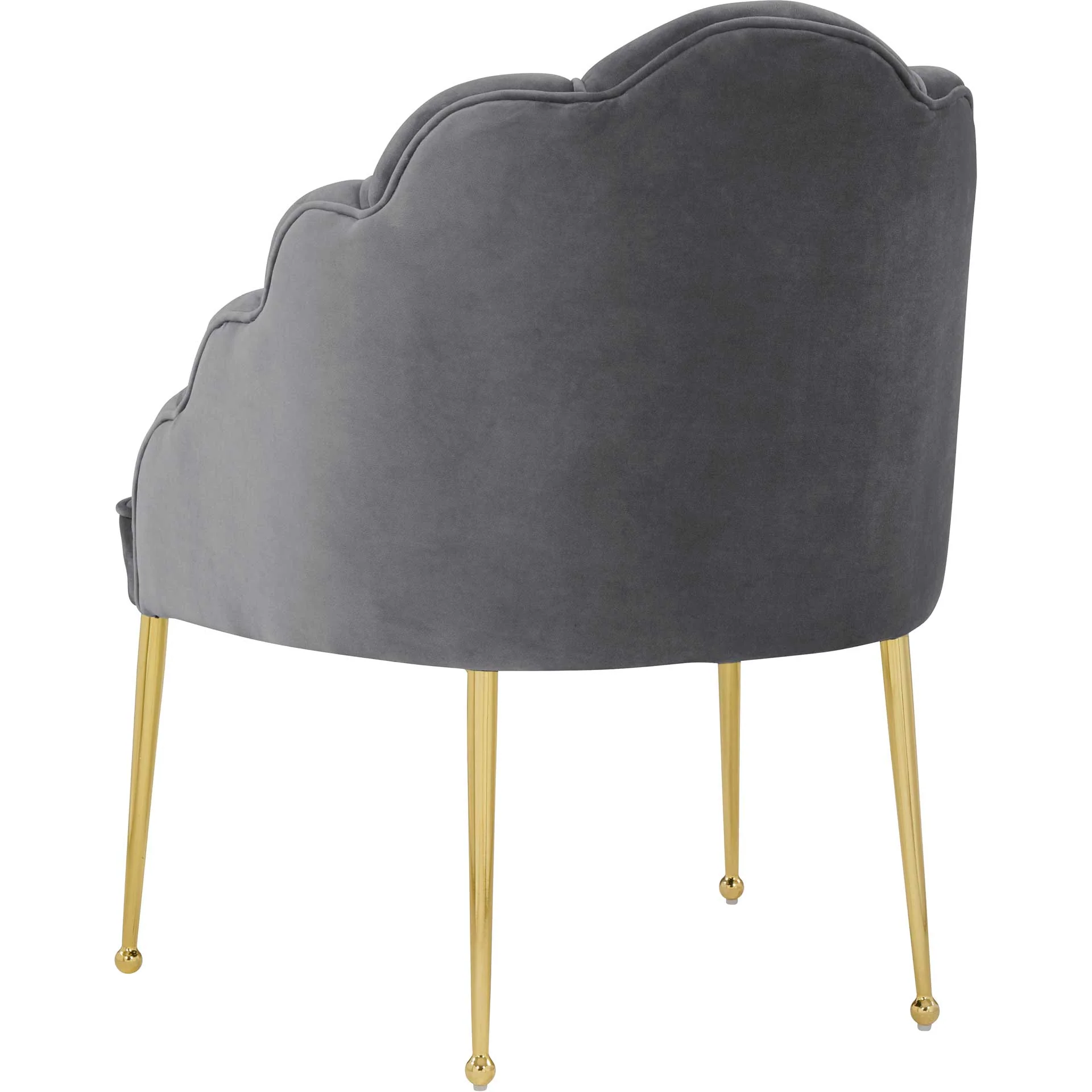 Dalton Velvet Chair Gray - Image 3