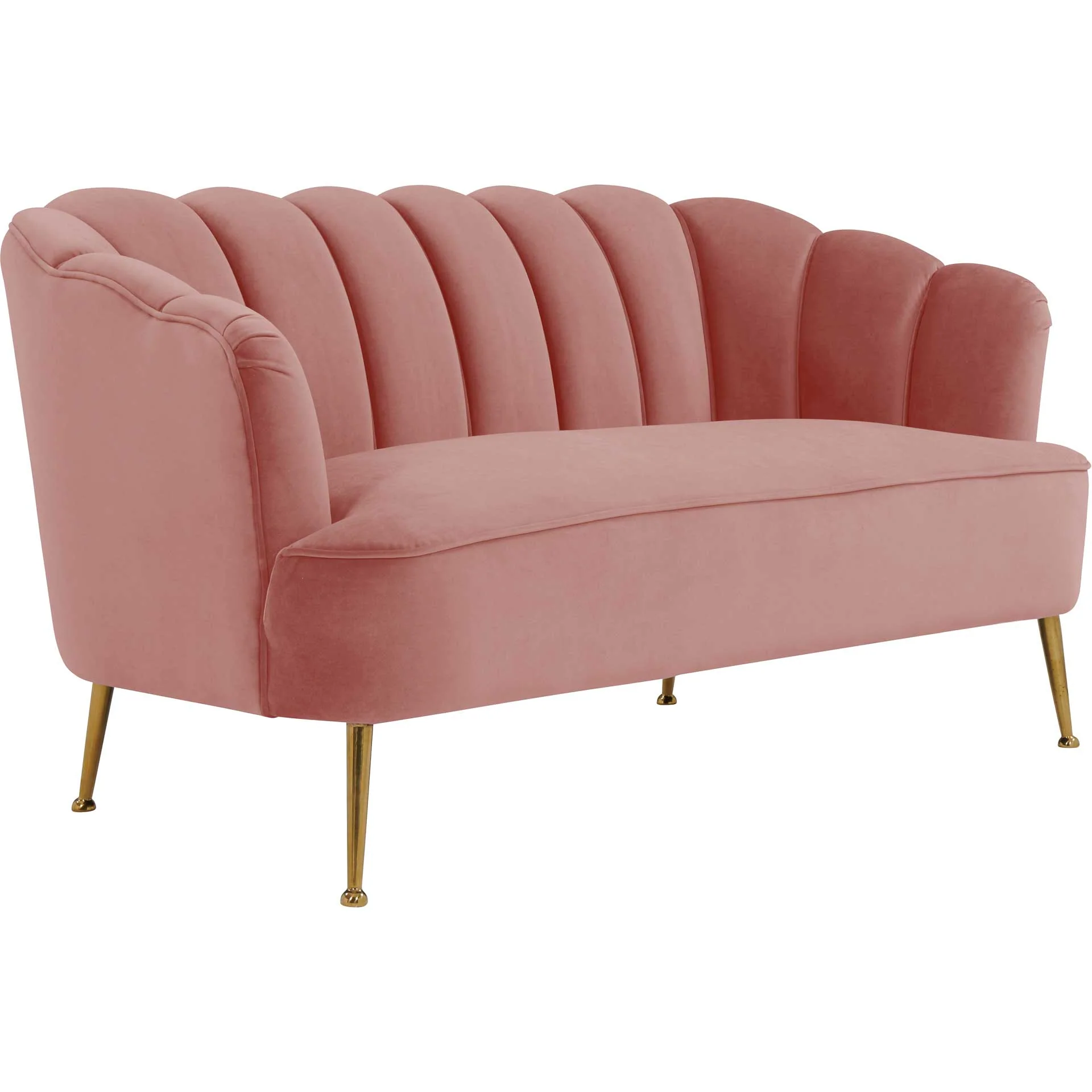 Dalton Velvet Loveseat Blush - Image 2