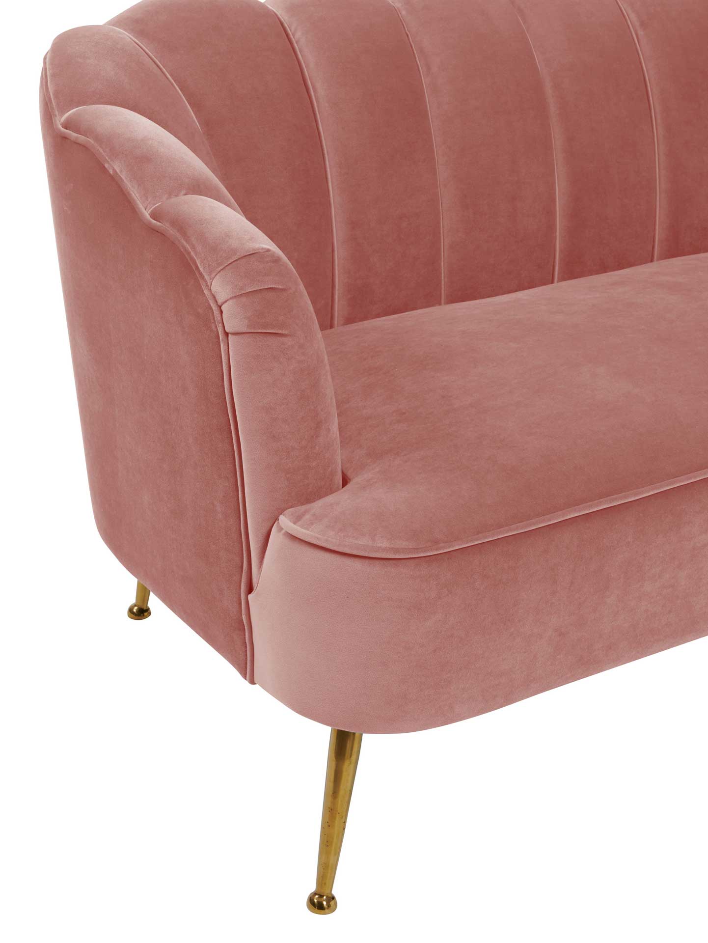 Dalton Velvet Loveseat Blush - Image 3