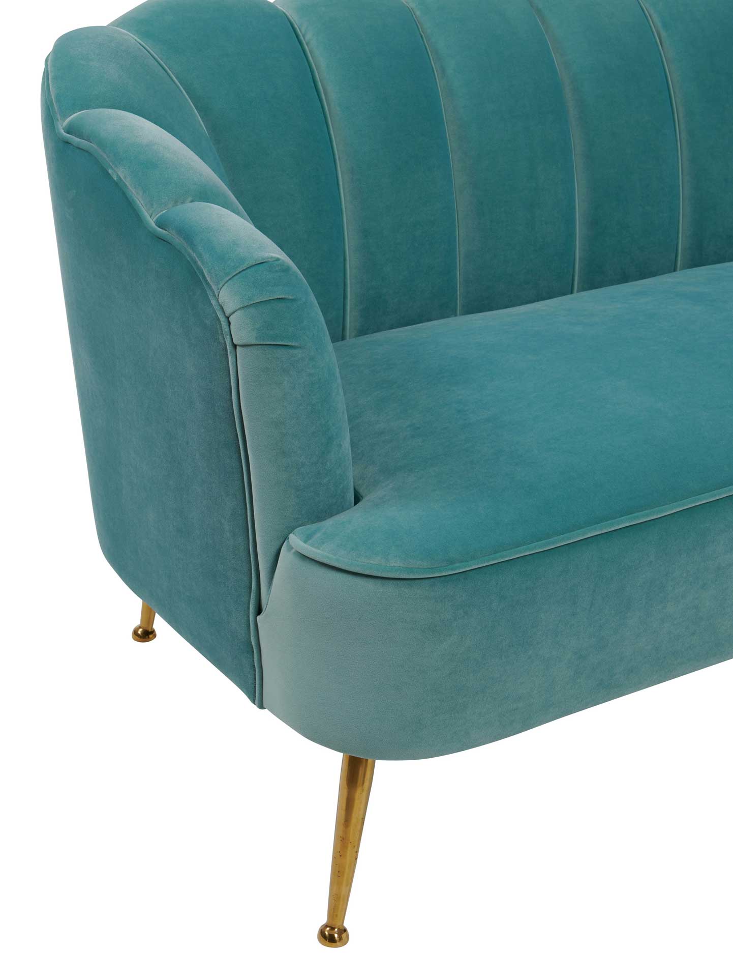 Dalton Velvet Loveseat Sea Blue - Image 3
