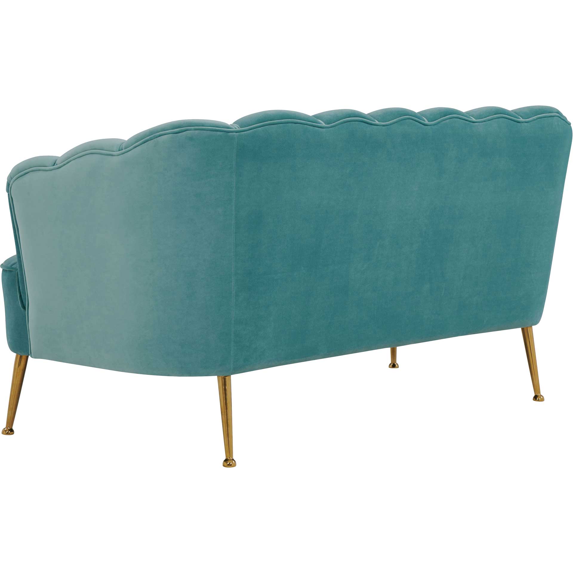 Dalton Velvet Loveseat Sea Blue - Image 4