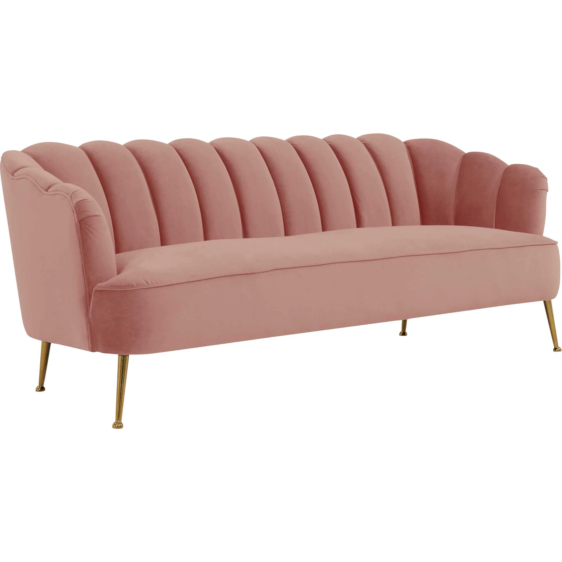 Dalton Velvet Sofa Blush - Image 2