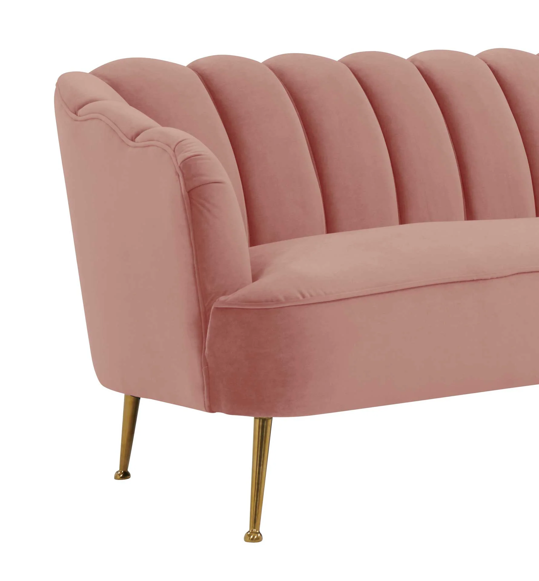 Dalton Velvet Sofa Blush - Image 3