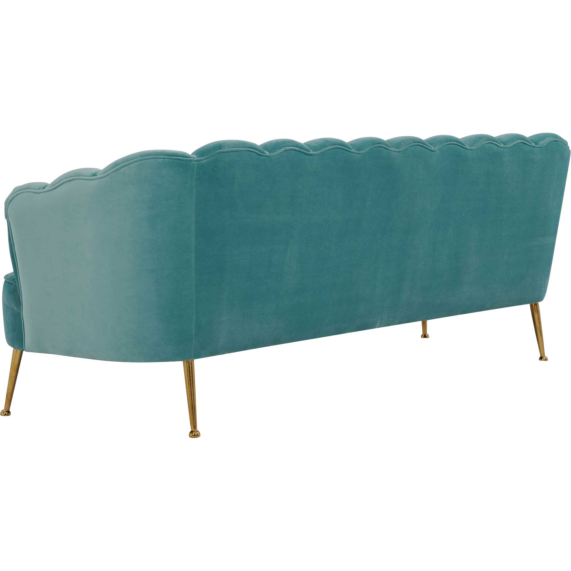 Dalton Velvet Sofa Sea Blue - Image 4