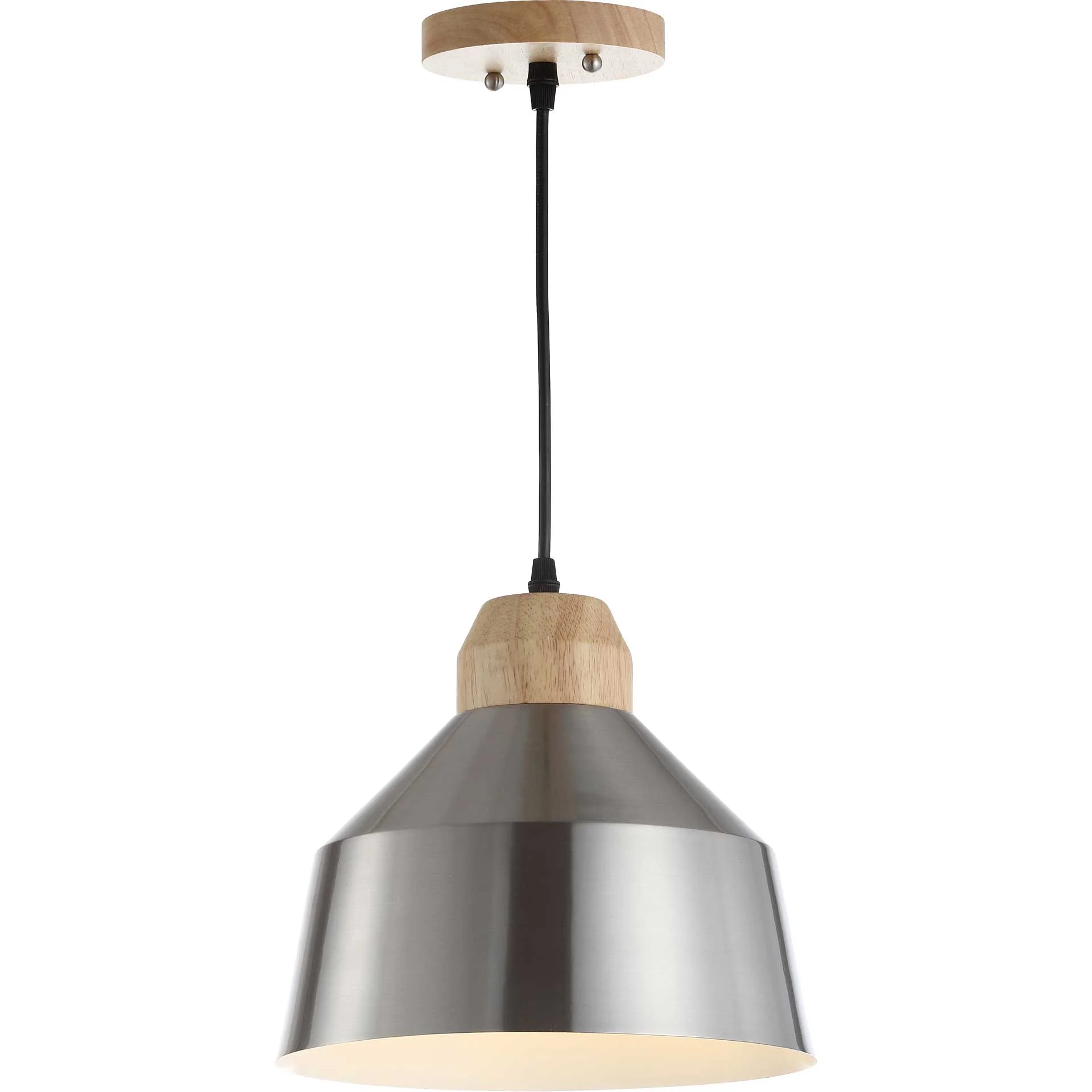Damian Pendant Nickel/Light Brown - Image 2