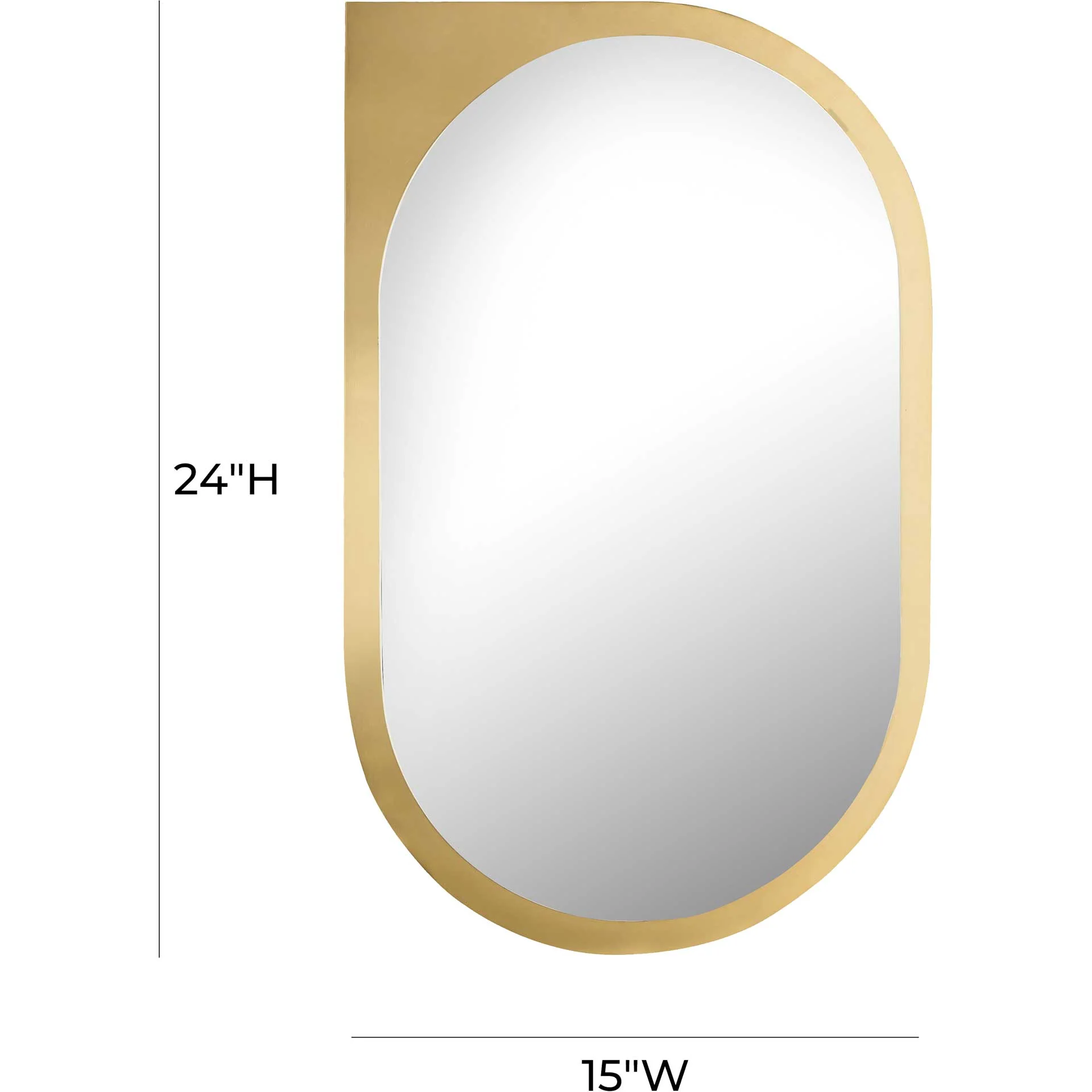 Damian Square Mirror Gold - Image 5
