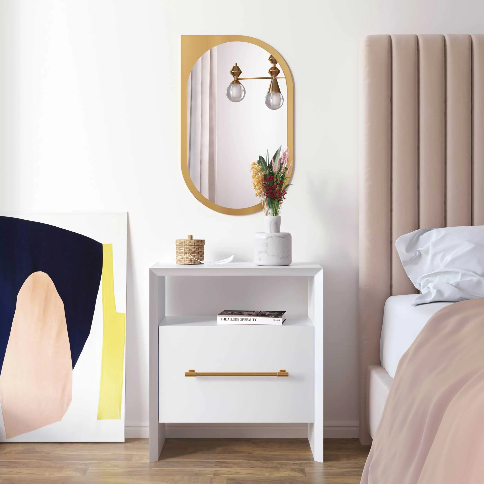 Damian Square Mirror Gold - Image 6