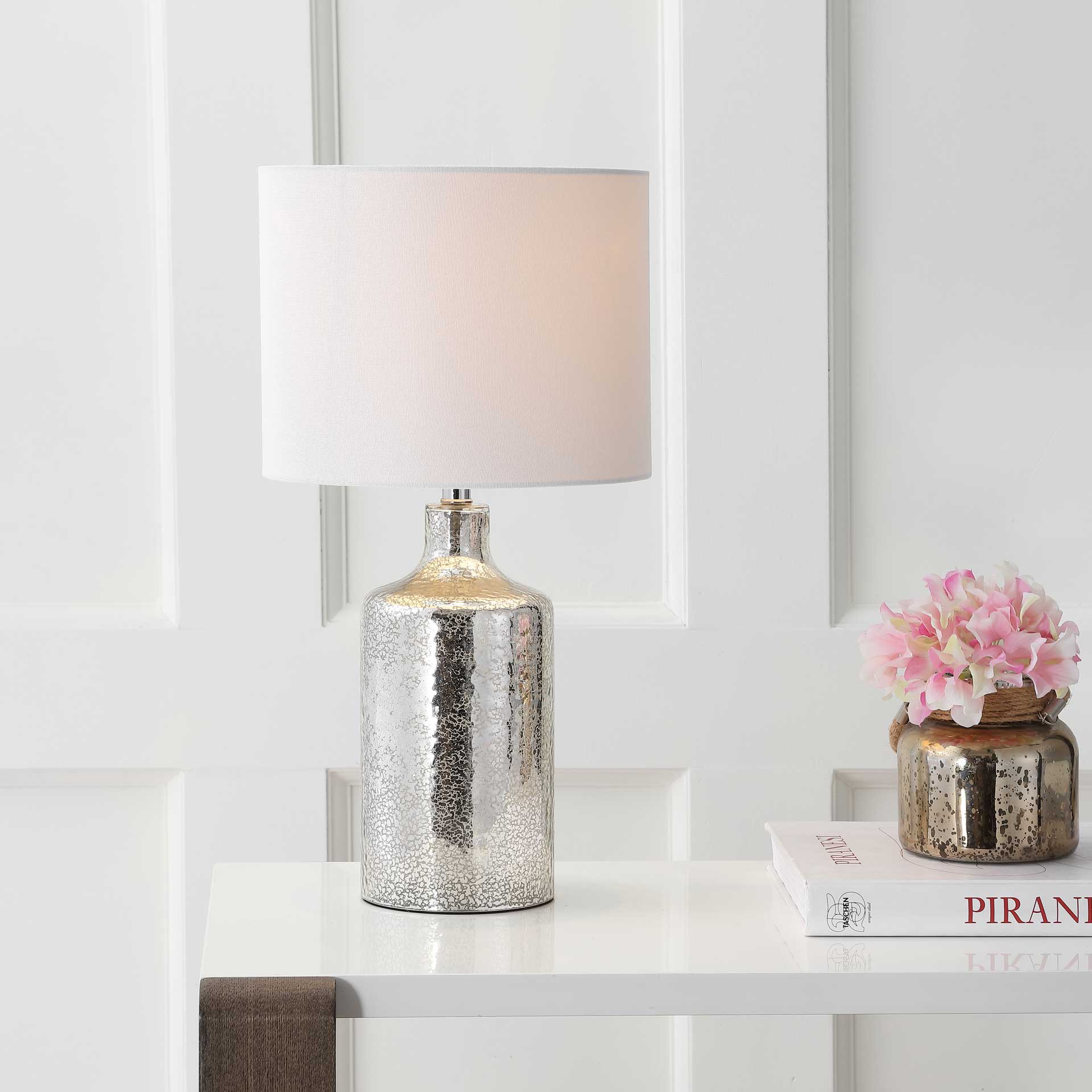 Dana Table Lamp Silver/Ivory - Image 4