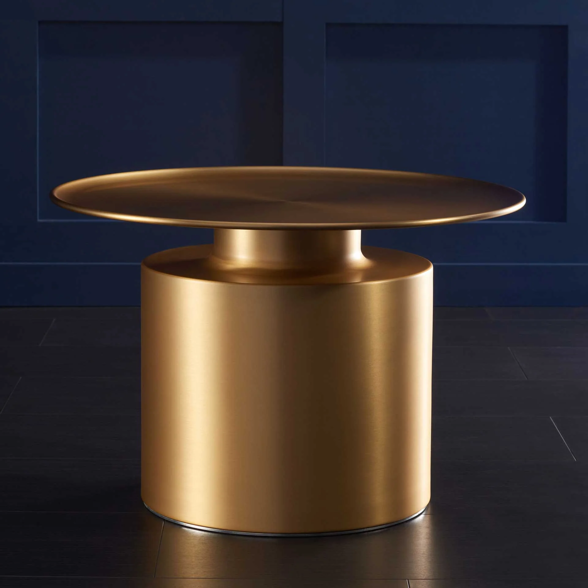 Danna Round Metal Coffee Table Antique Brass - Image 3