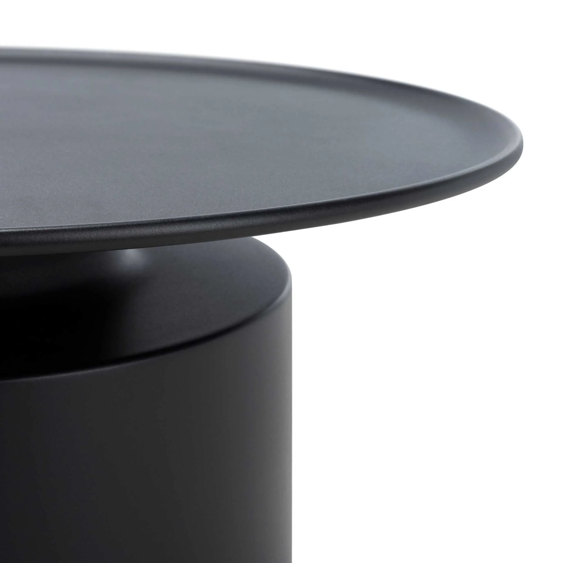 Danna Round Metal Coffee Table Black - Image 2