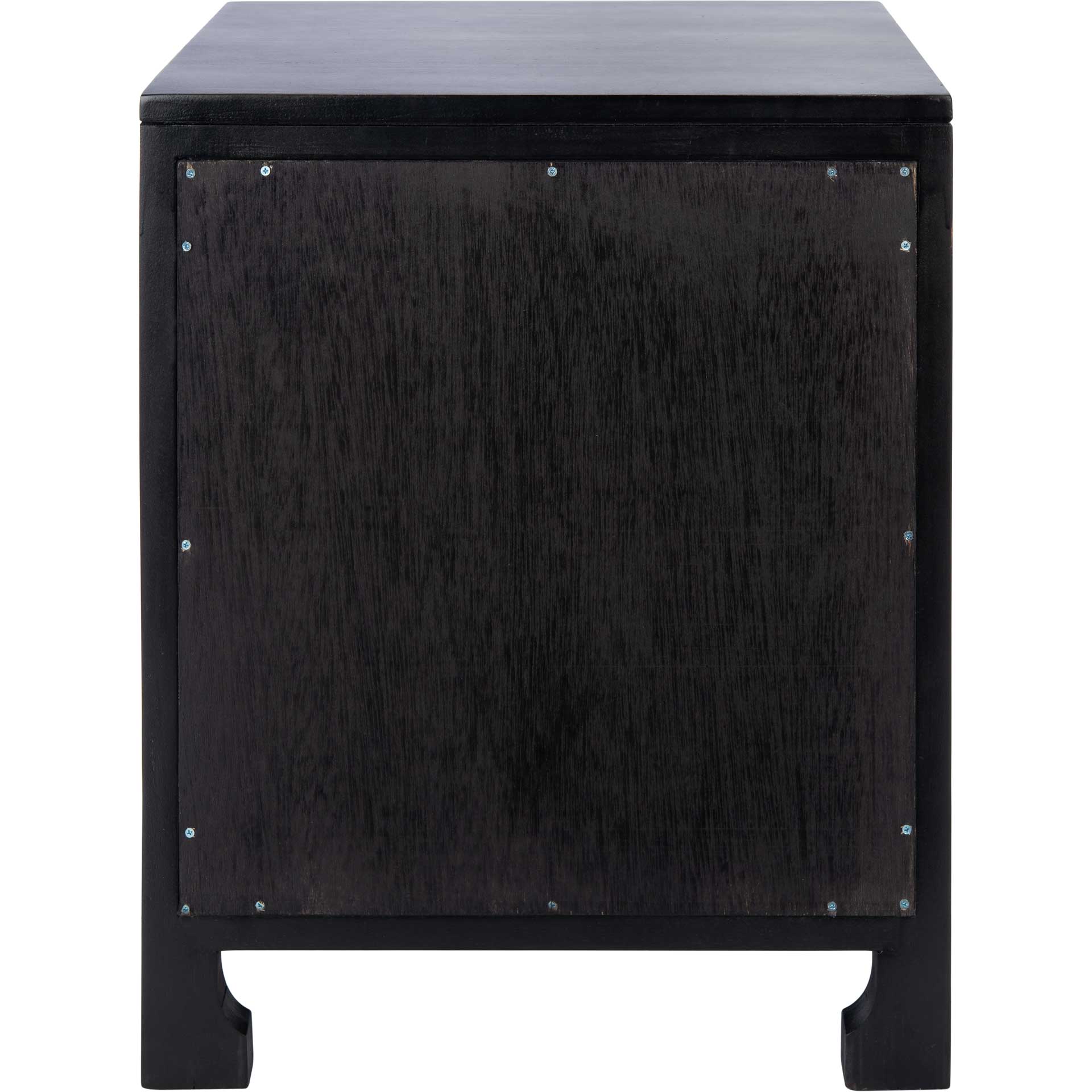 Daphne 1 Drawer 1 Door Nightstand Black/Natural - Image 4