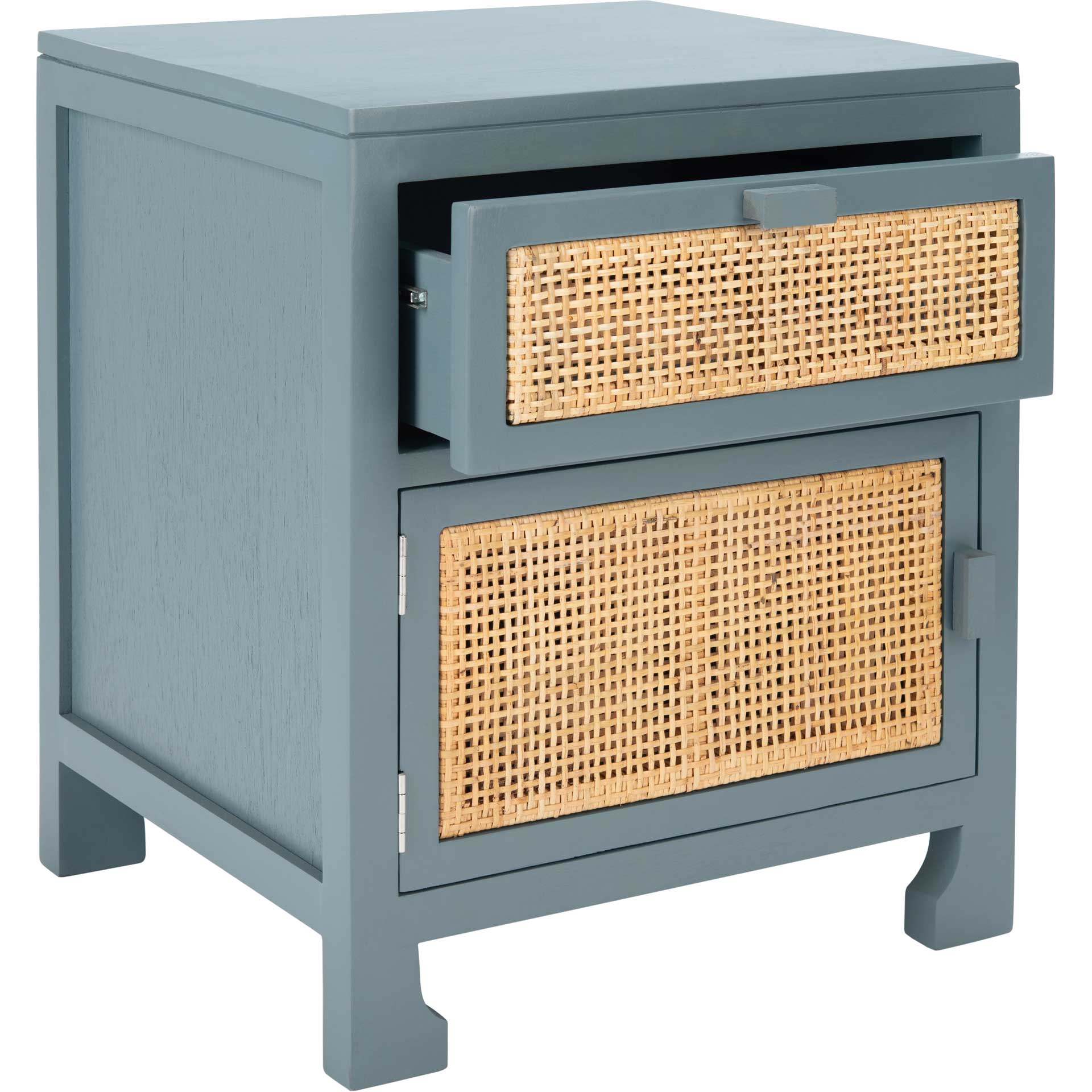 Daphne 1 Drawer 1 Door Nightstand Blue Gray/Natural - Image 2