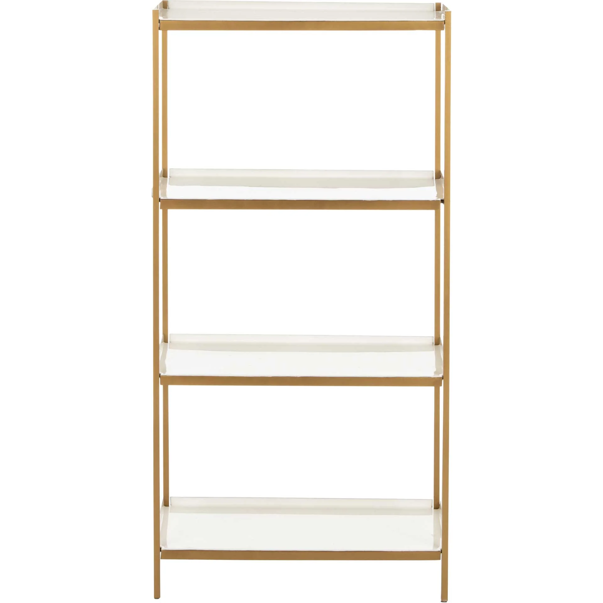 Darby 4 Tier Etagere White/Brass - Image 2