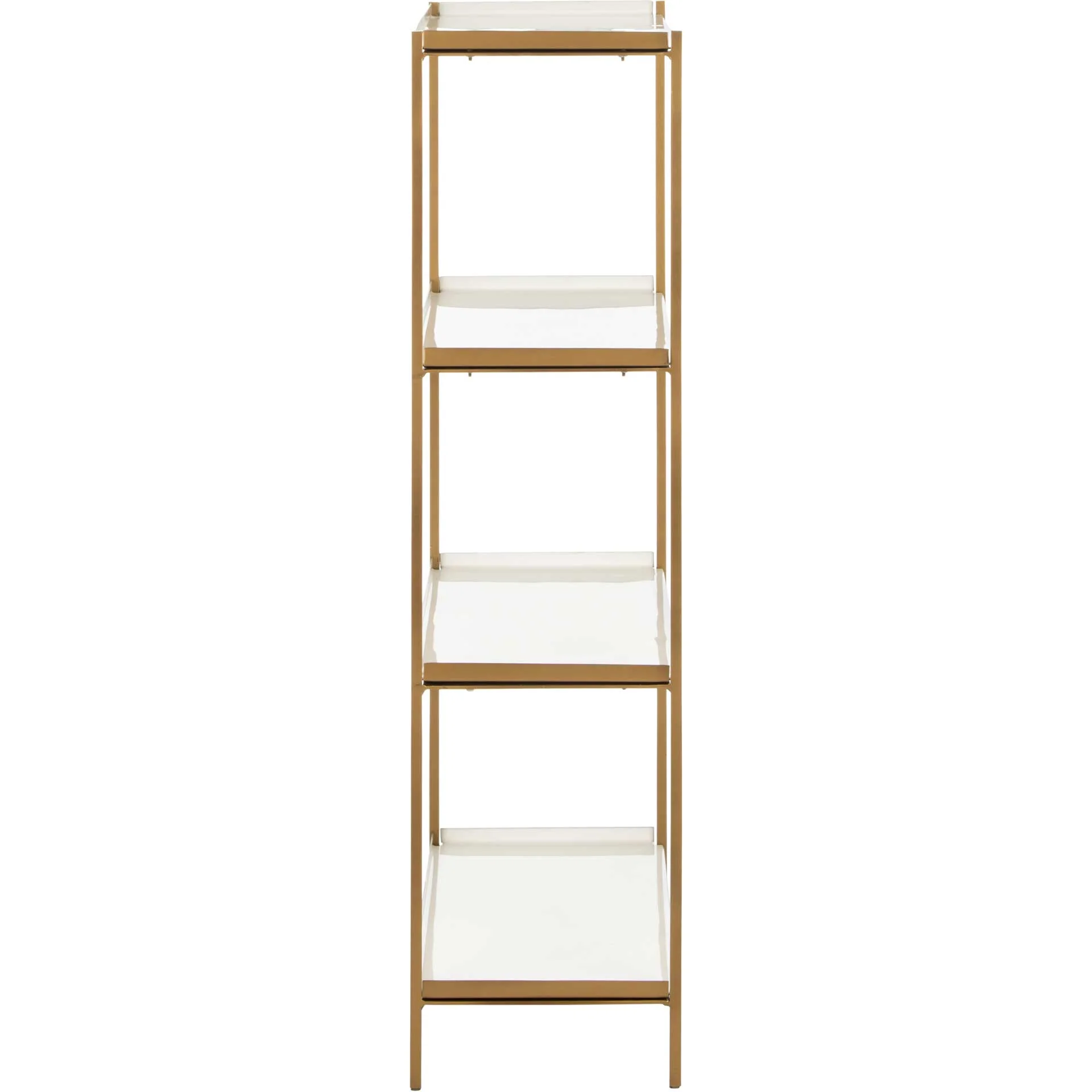 Darby 4 Tier Etagere White/Brass - Image 3
