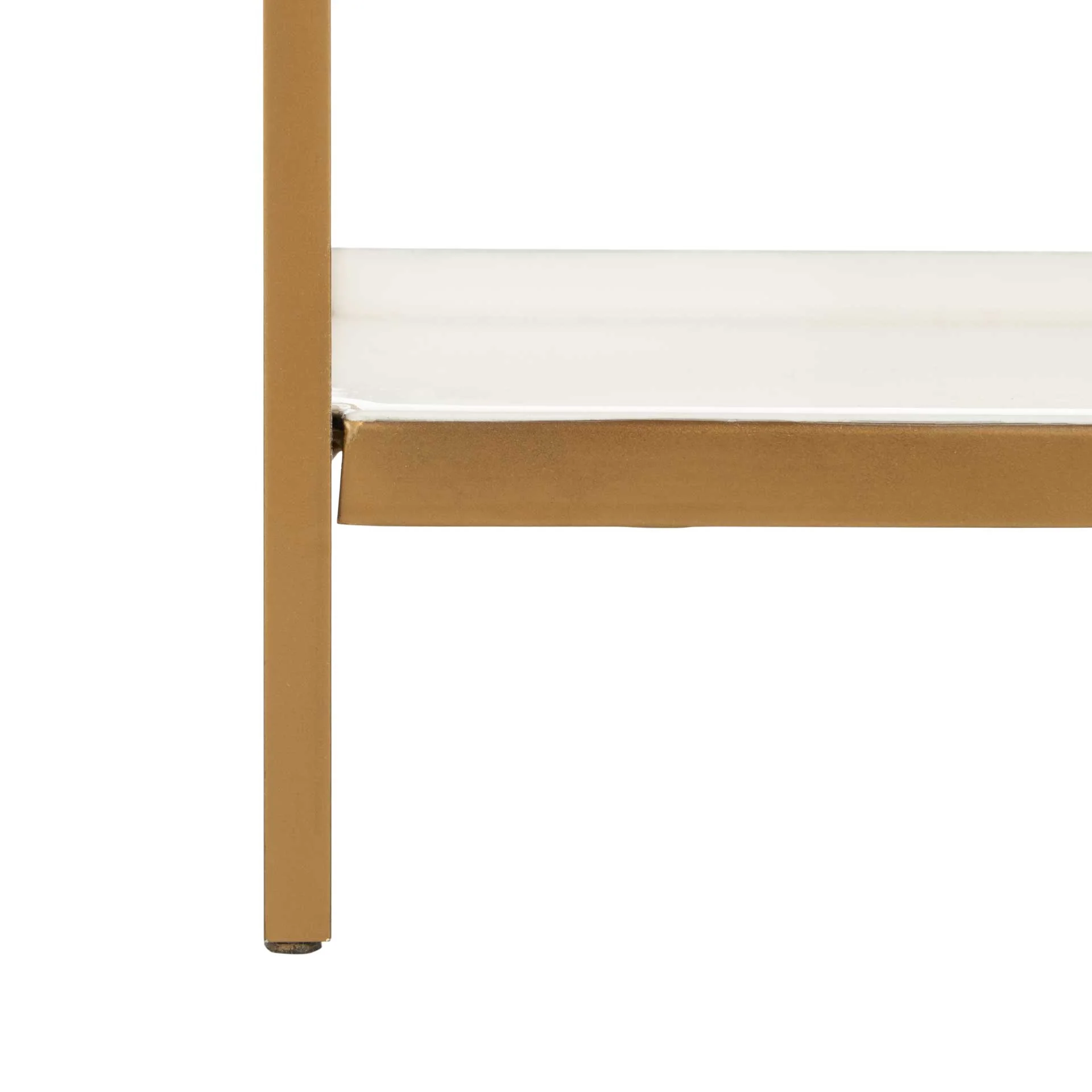 Darby 4 Tier Etagere White/Brass - Image 8