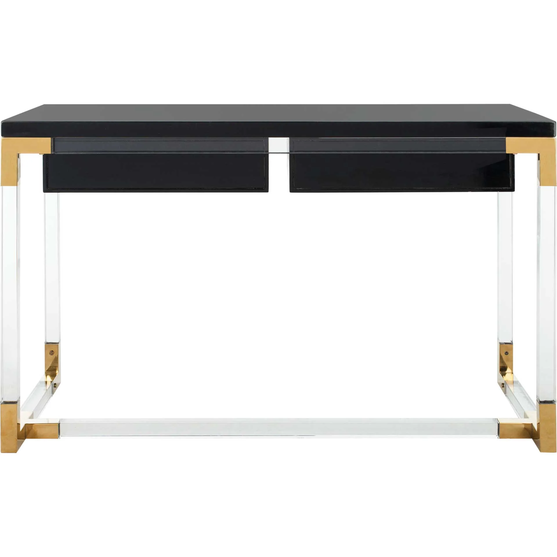 Darian Acrylic Desk Black/Clear - Image 4