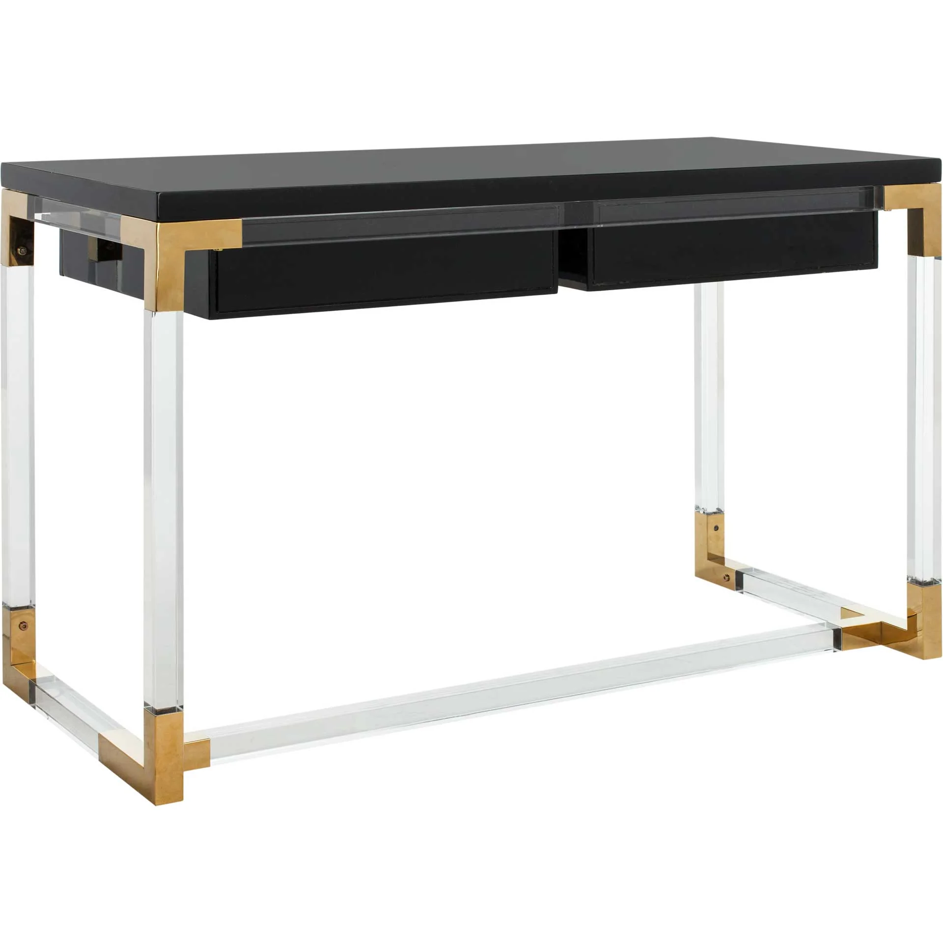 Darian Acrylic Desk Black/Clear - Image 5
