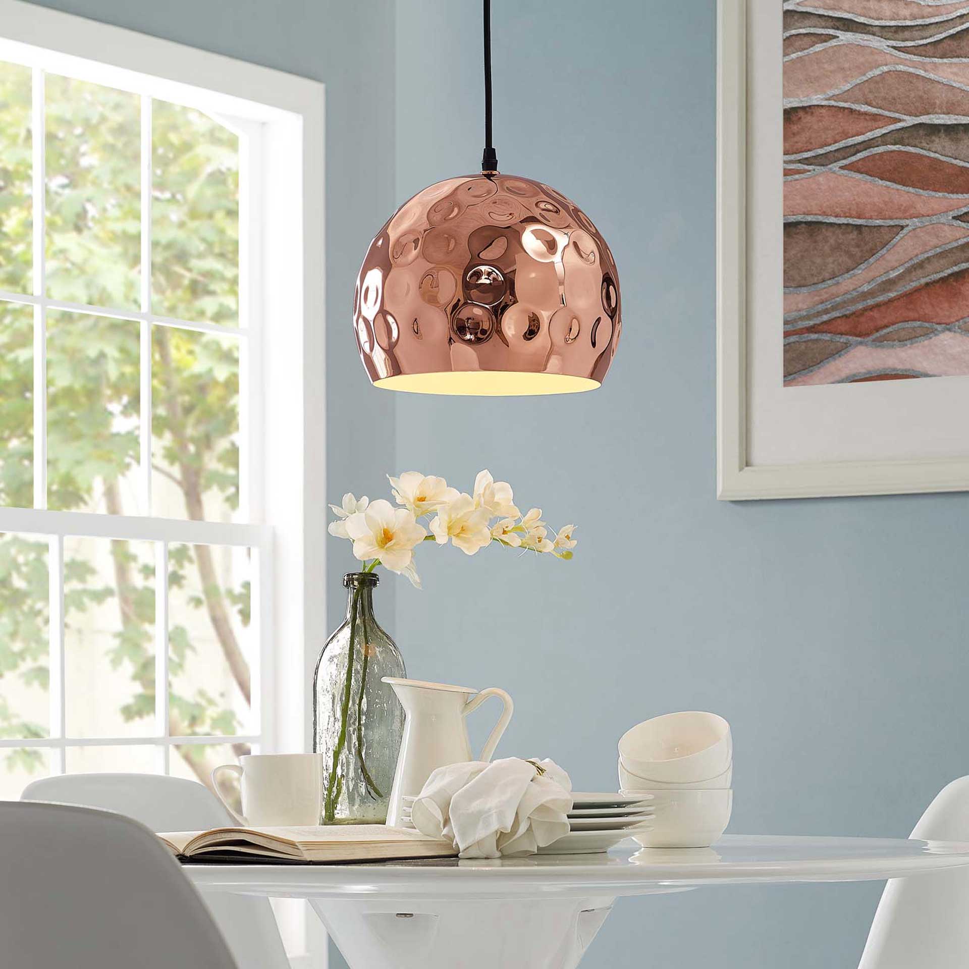Darwin Half-Sphere Pendant Light Rose Gold - Image 9