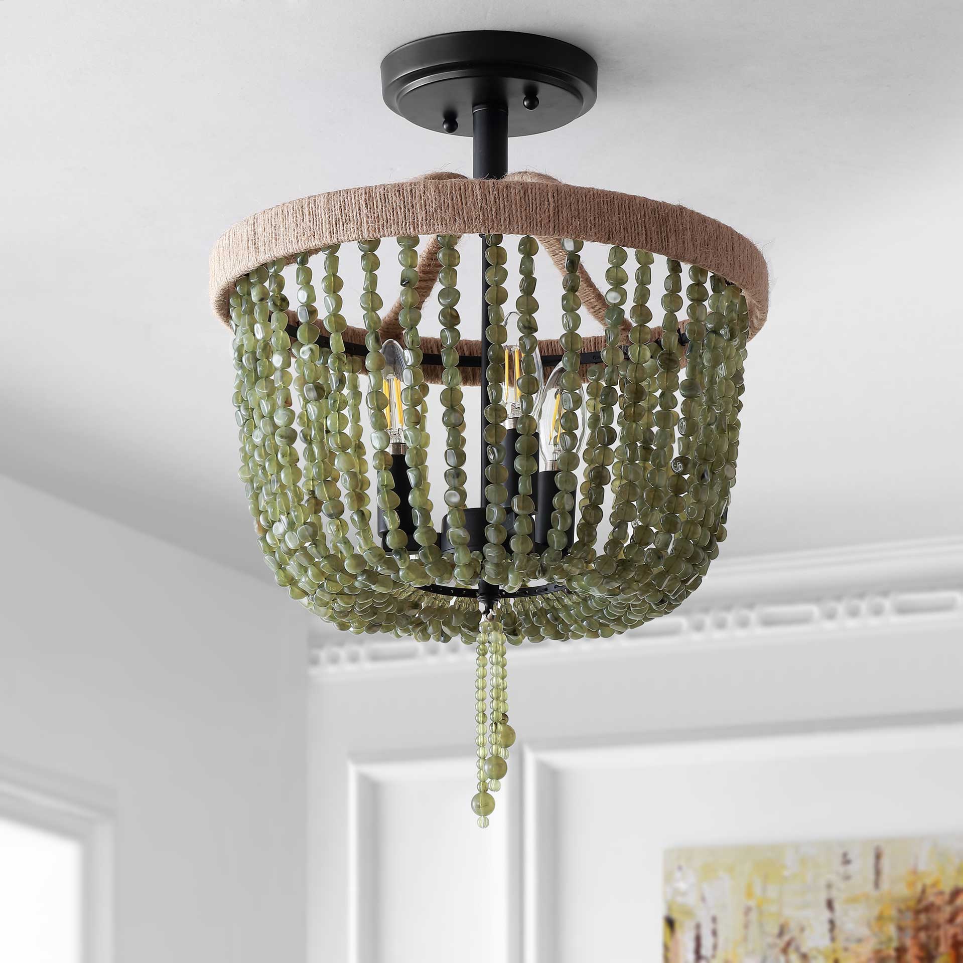 Daveed Flush Mount Green/Black - Image 3