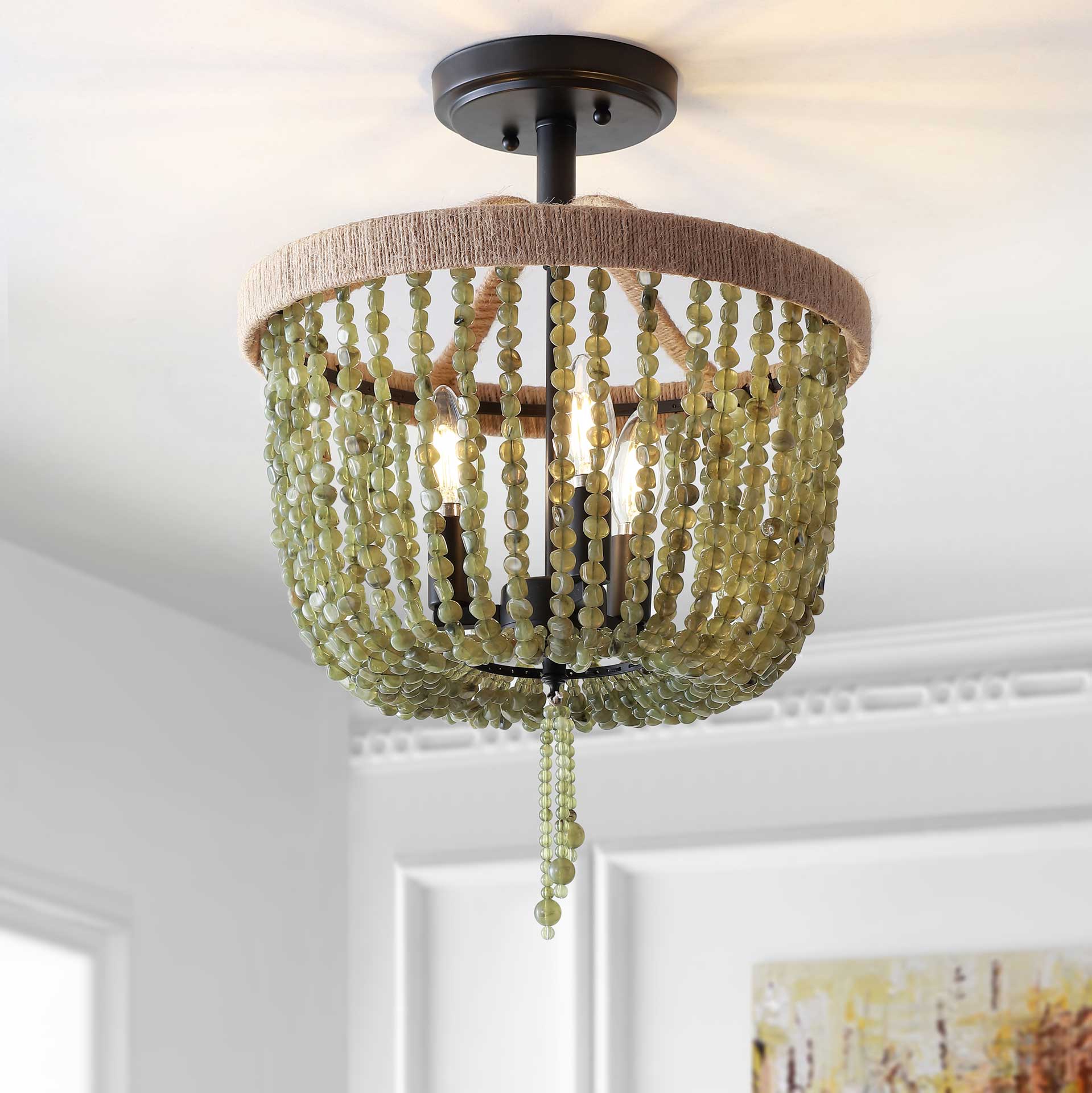 Daveed Flush Mount Green/Black - Image 4