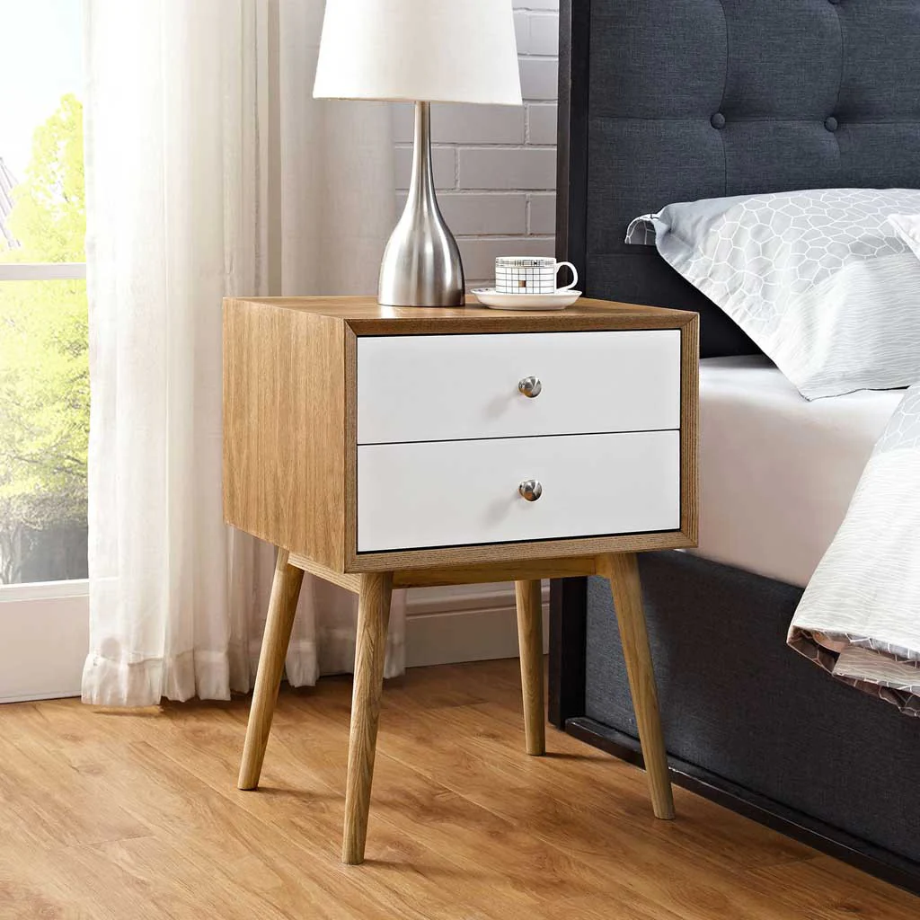 Davis Nightstand Natural/White - Image 4