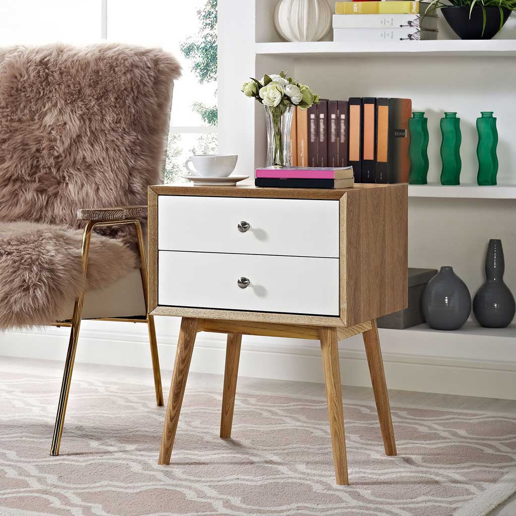 Davis Nightstand Natural/White - Image 5