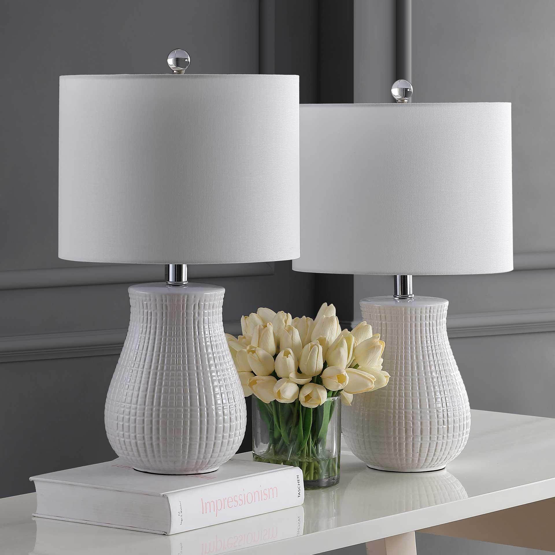 Davis Table Lamp White (Set of 2) - Image 3