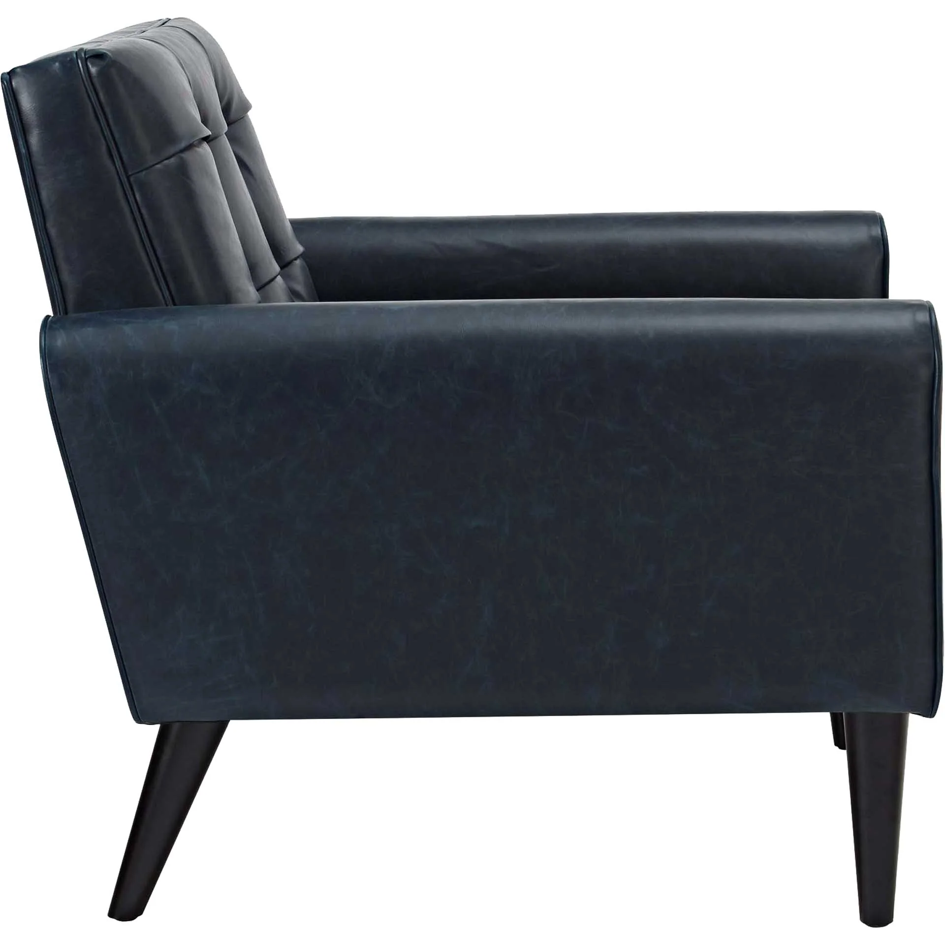 Davis Upholstered Vinyl Accent Chair Blue - Image 3