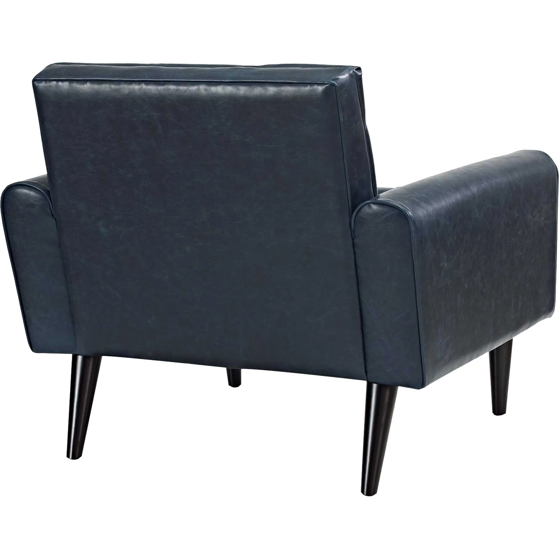 Davis Upholstered Vinyl Accent Chair Blue - Image 4