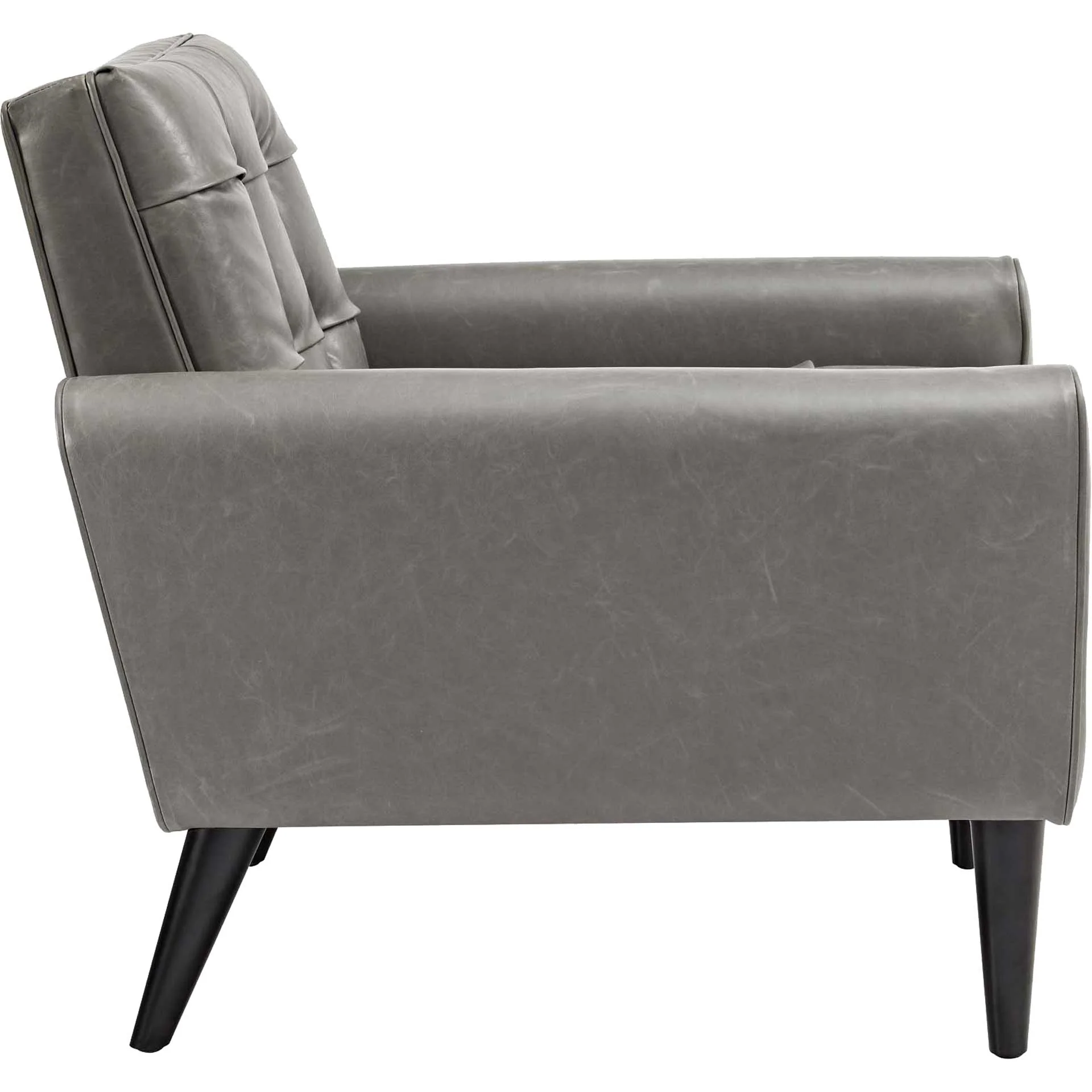 Davis Upholstered Vinyl Accent Chair Gray - Image 3