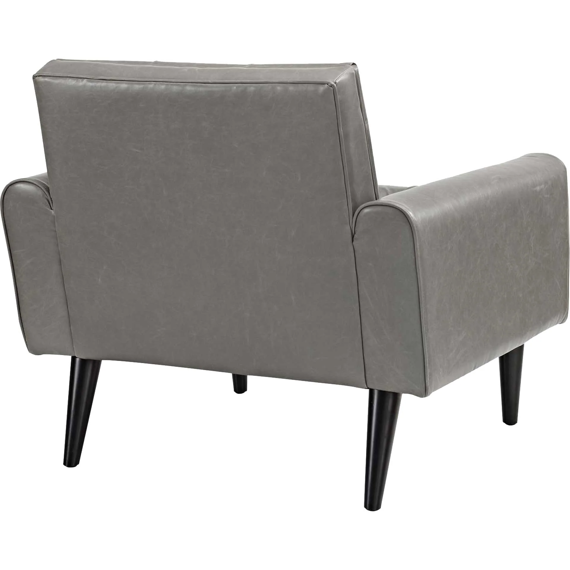 Davis Upholstered Vinyl Accent Chair Gray - Image 4