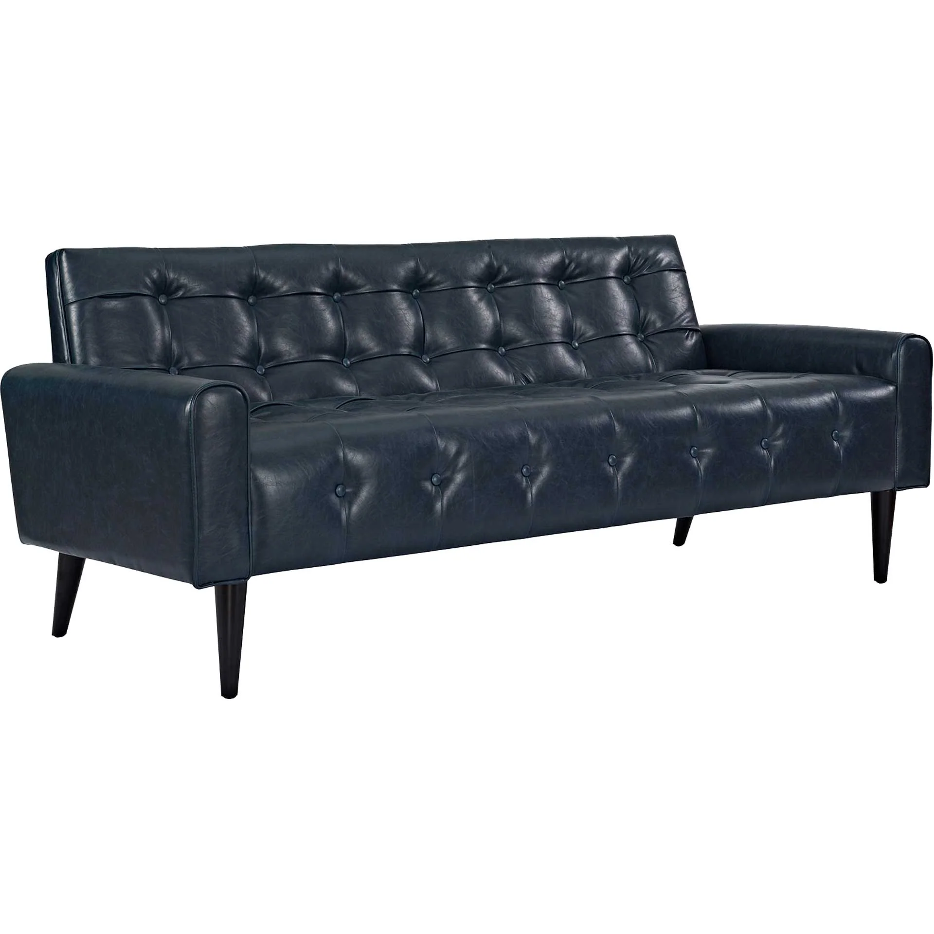 Davis Upholstered Vinyl Sofa Blue - Image 2