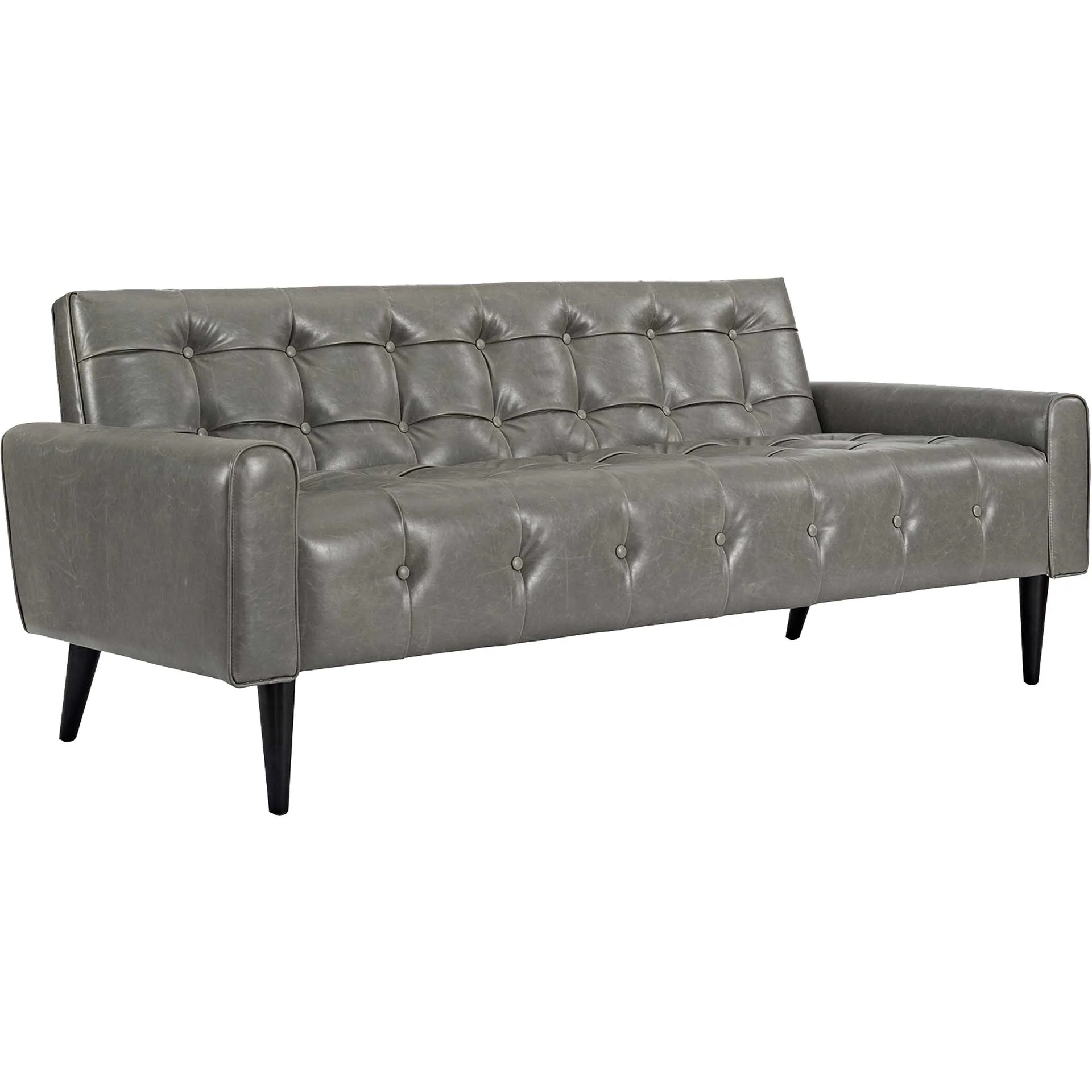Davis Upholstered Vinyl Sofa Gray - Image 2
