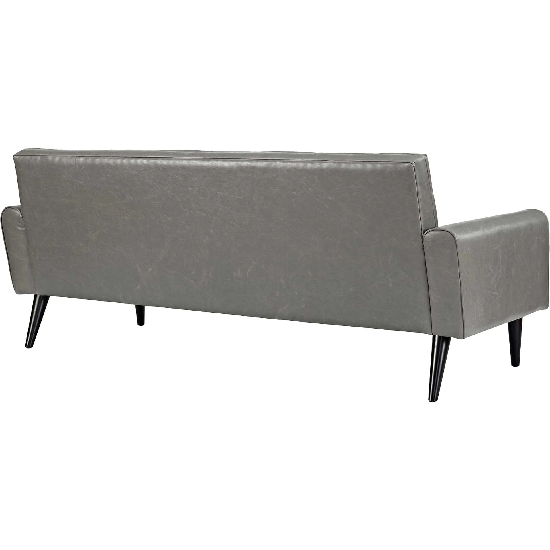 Davis Upholstered Vinyl Sofa Gray - Image 3