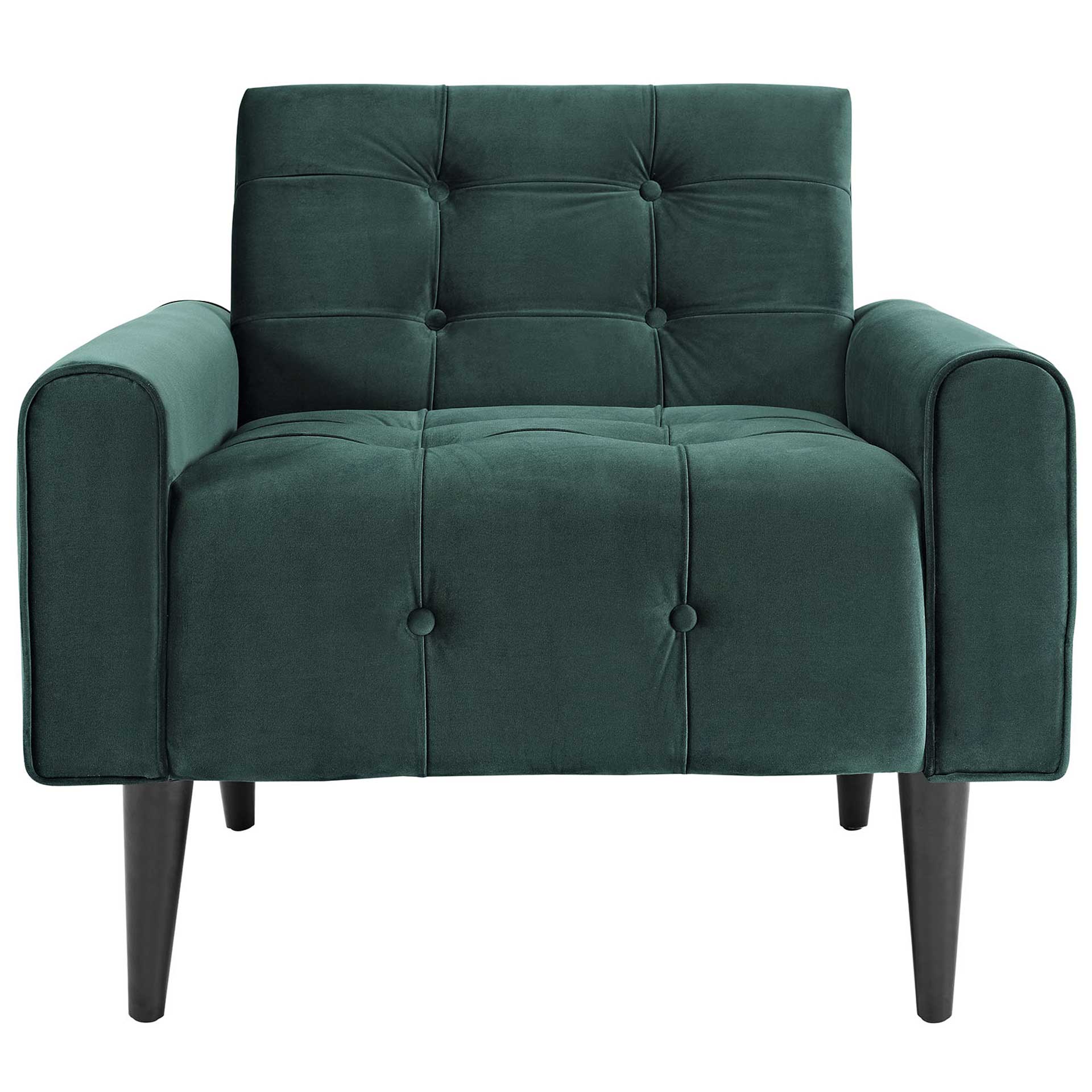 Davis Velvet Armchair Emerald Green - Image 4
