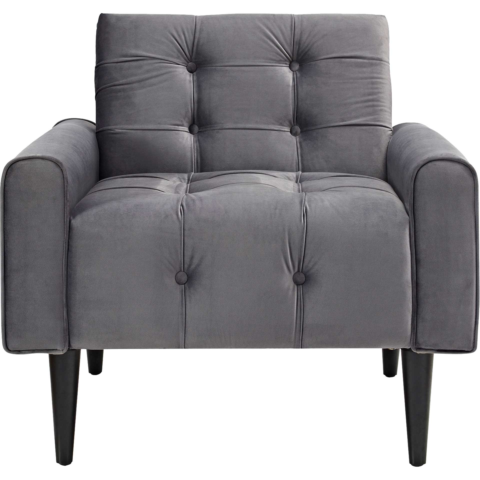Davis Velvet Armchair Gray - Image 2