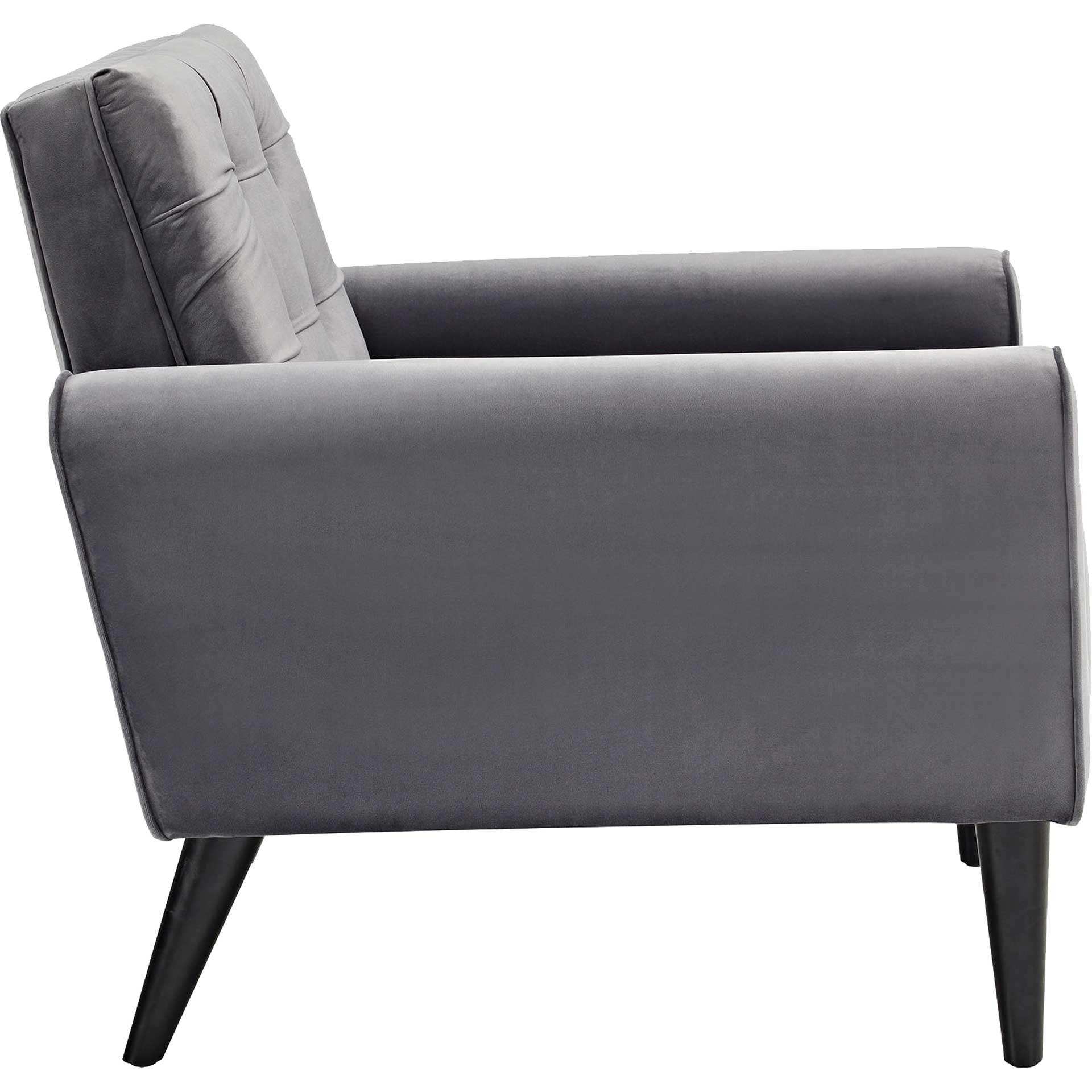 Davis Velvet Armchair Gray - Image 3