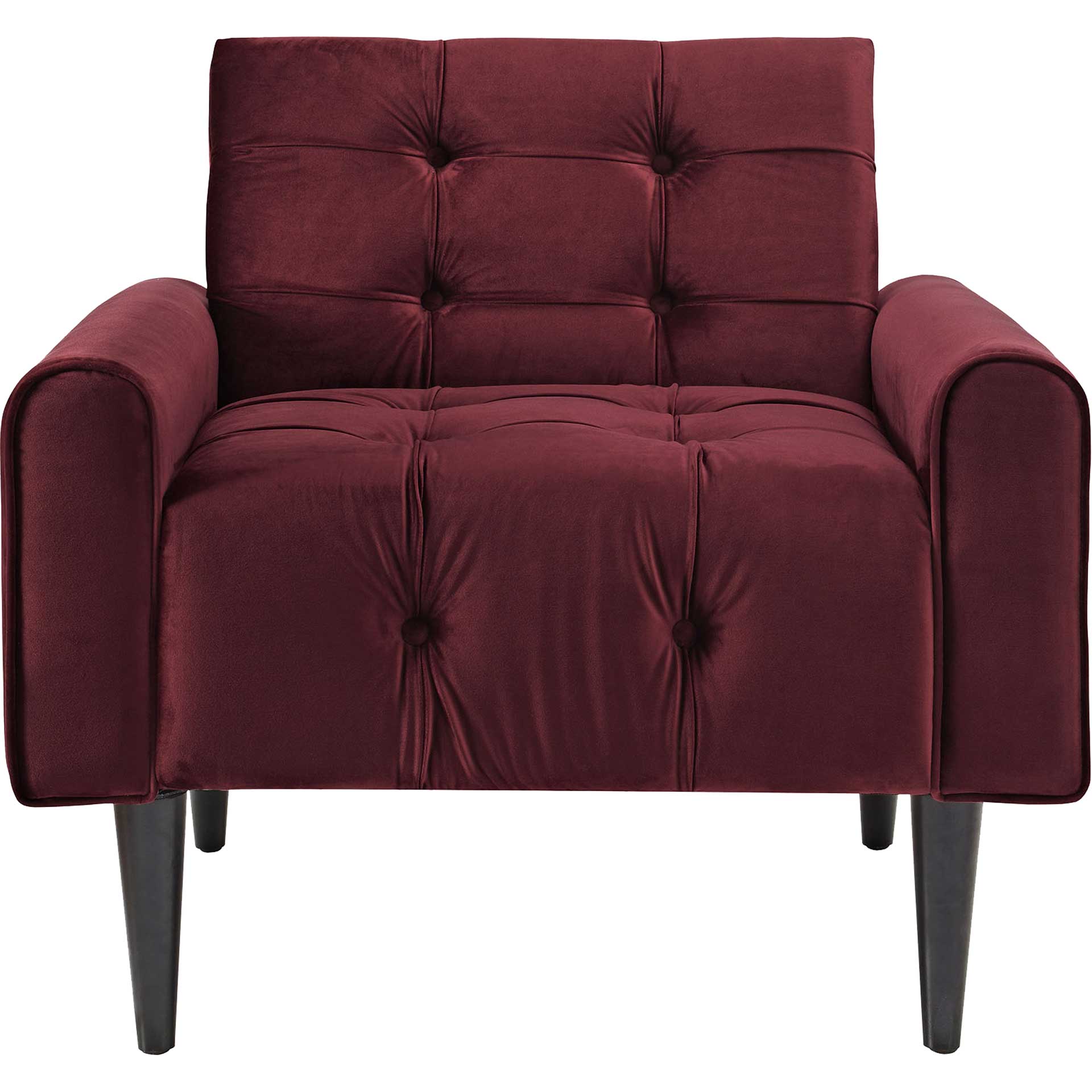 Davis Velvet Armchair Maroon - Image 2