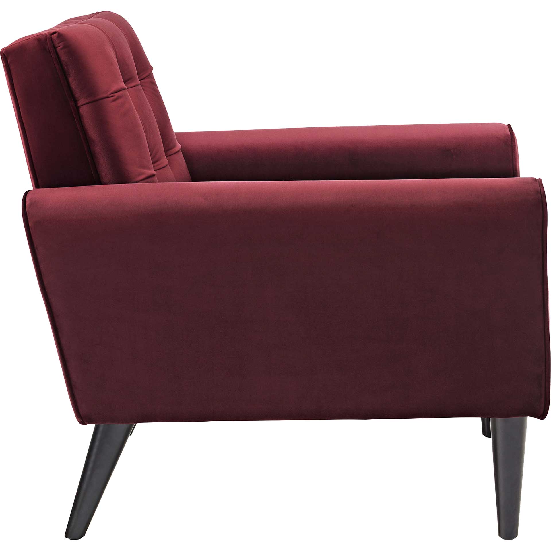 Davis Velvet Armchair Maroon - Image 3