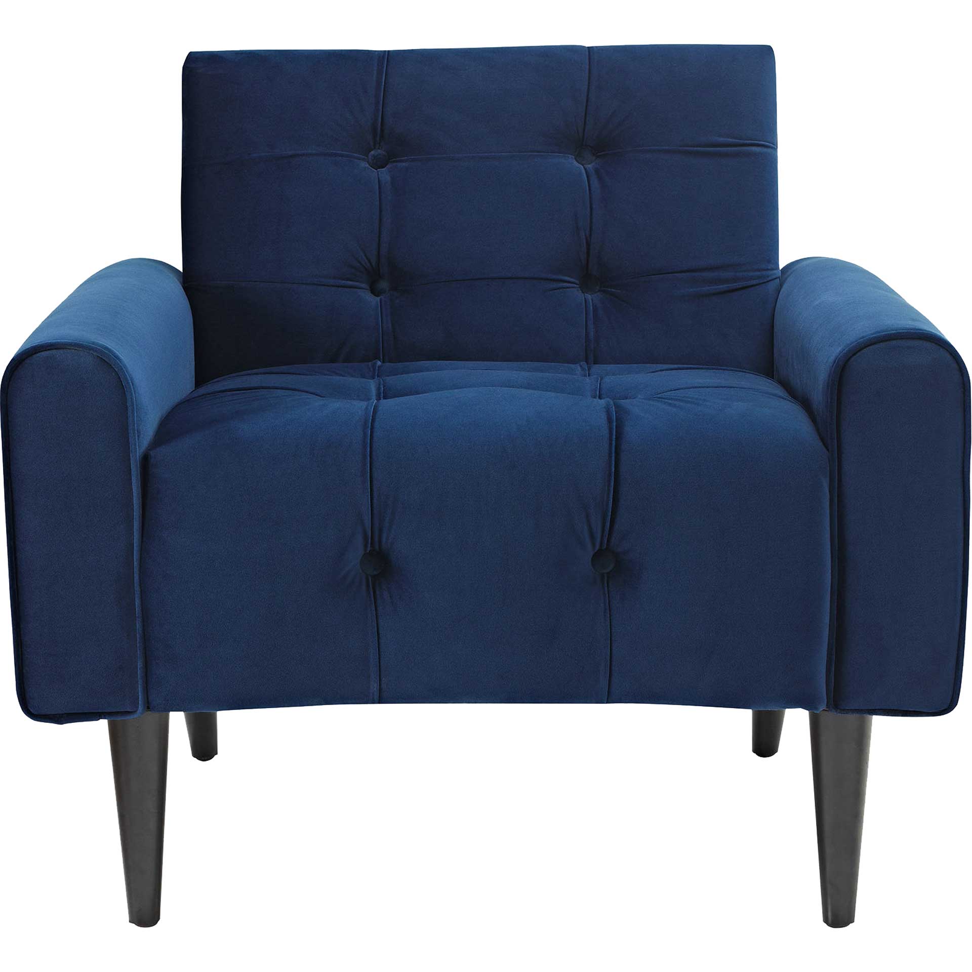 Davis Velvet Armchair Navy - Image 2
