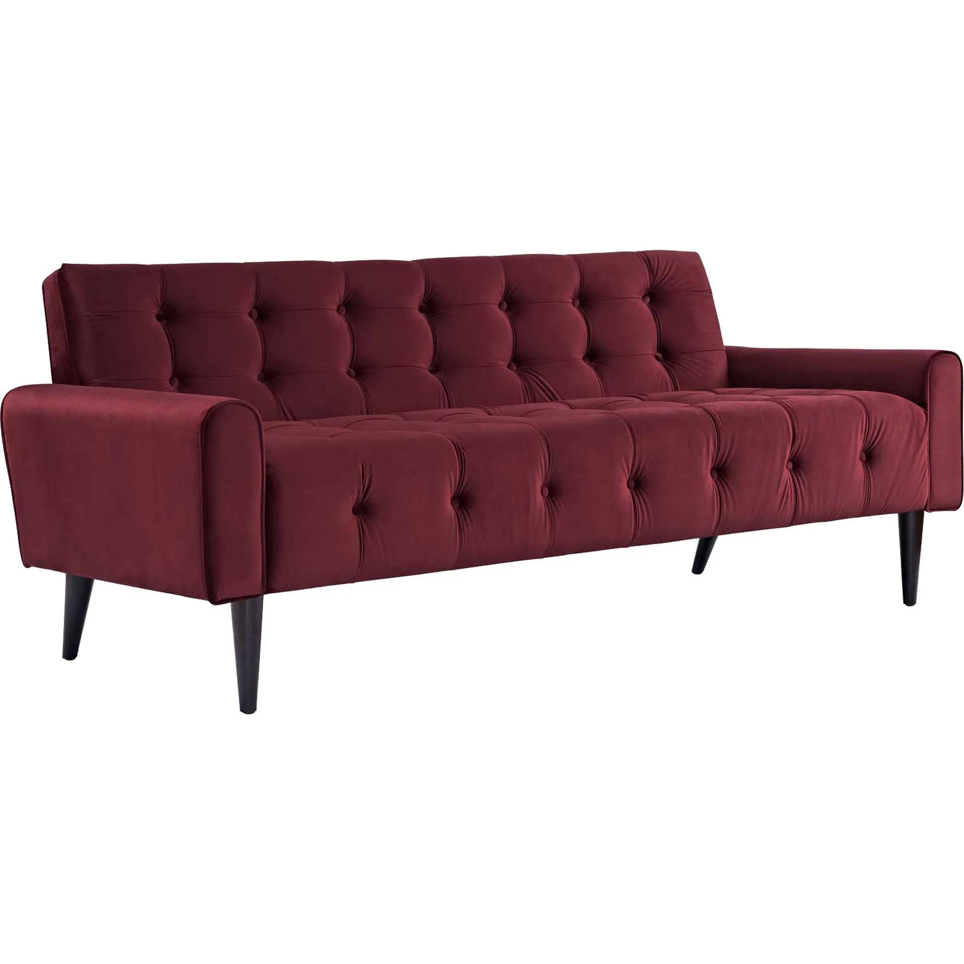 Davis Velvet Sofa Maroon - Image 2