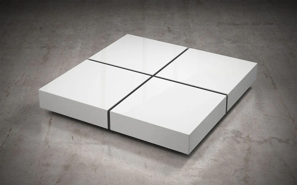 Dean Coffee Table White Lacquer - Image 3
