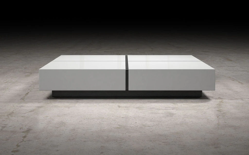 Dean Coffee Table White Lacquer - Image 4