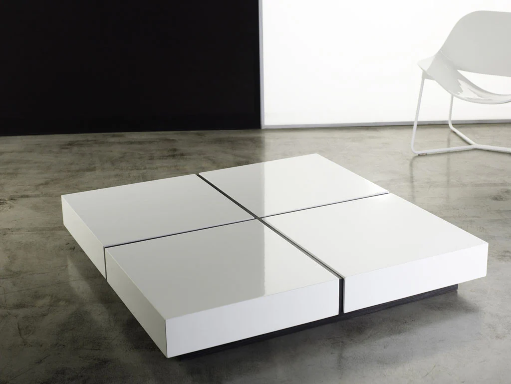 Dean Coffee Table White Lacquer - Image 5