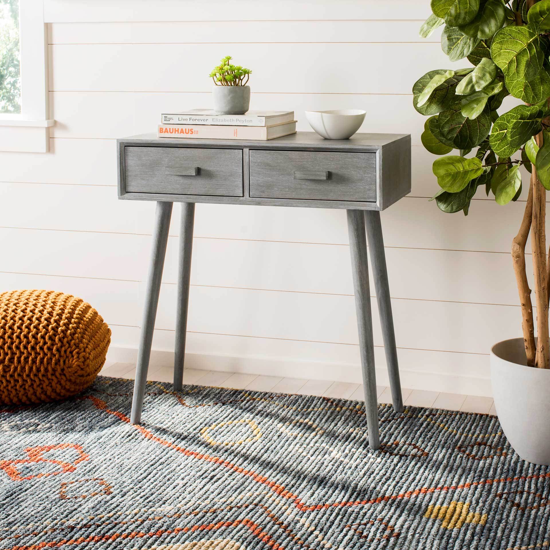 Deandre 2 Drawer Console Slate Gray - Image 6