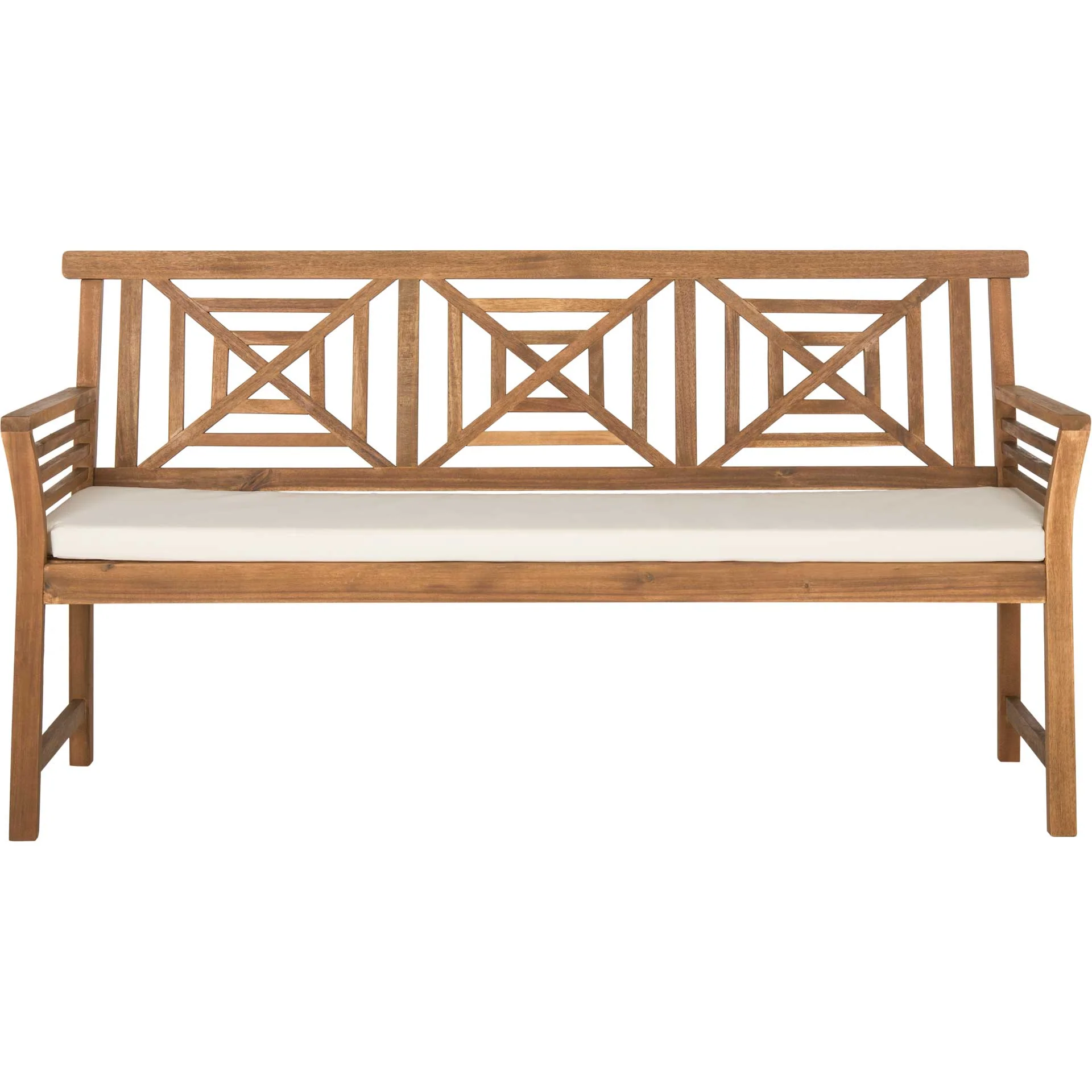 Deco Mar 3 Seat Bench Teak Brown/Beige - Image 2