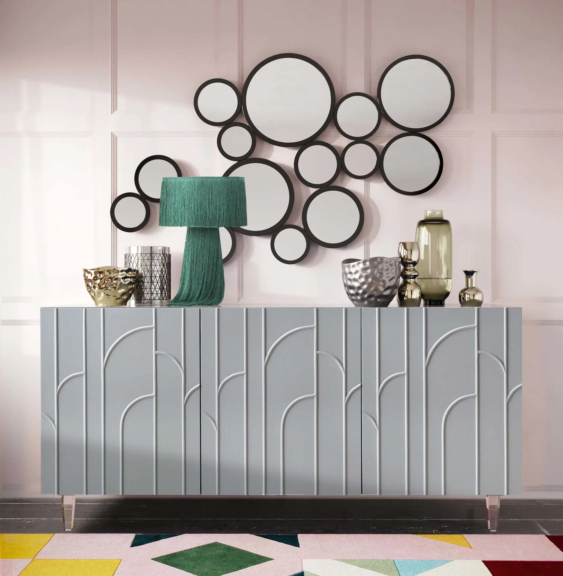 Deion Lacquer Buffet Gray - Image 10