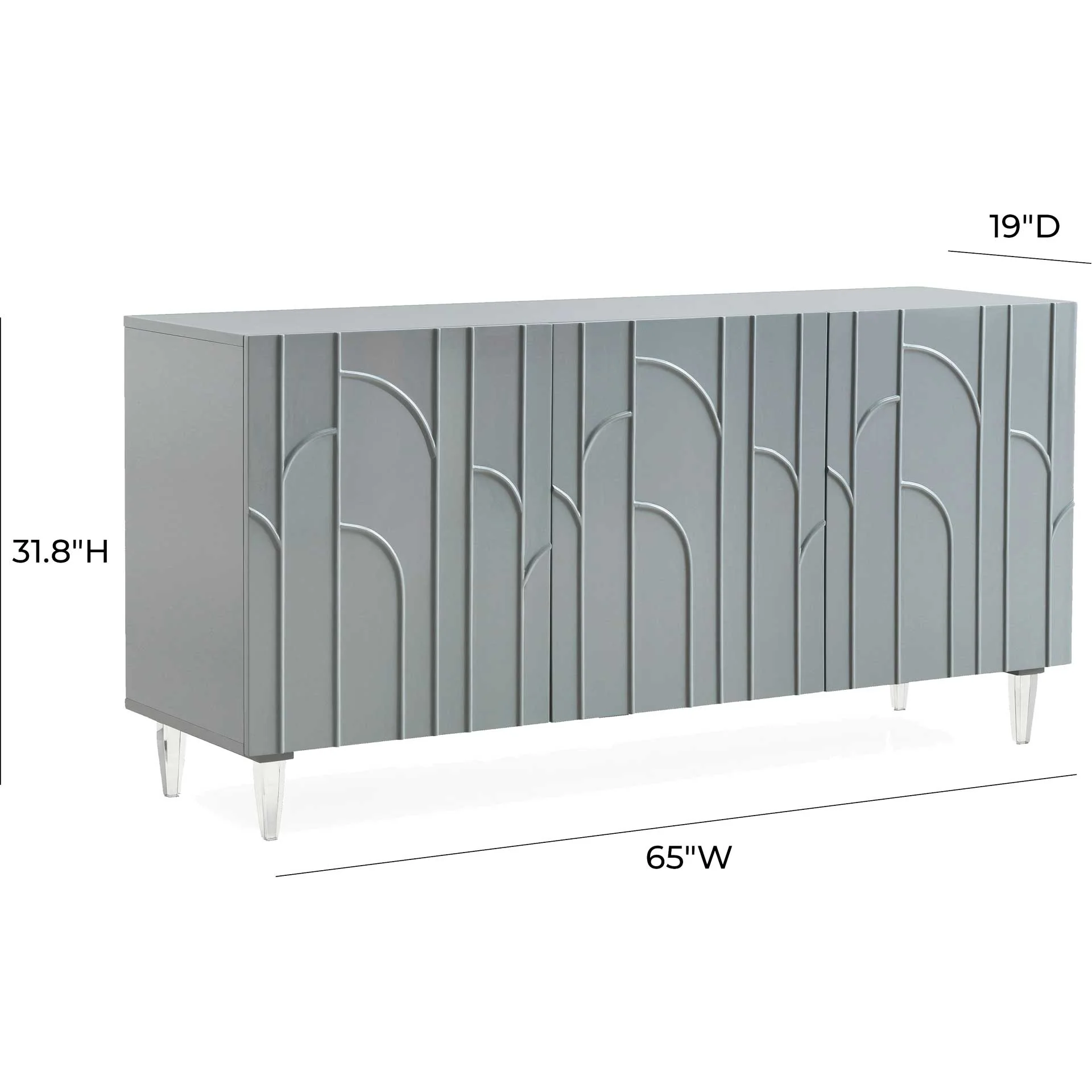 Deion Lacquer Buffet Gray - Image 9